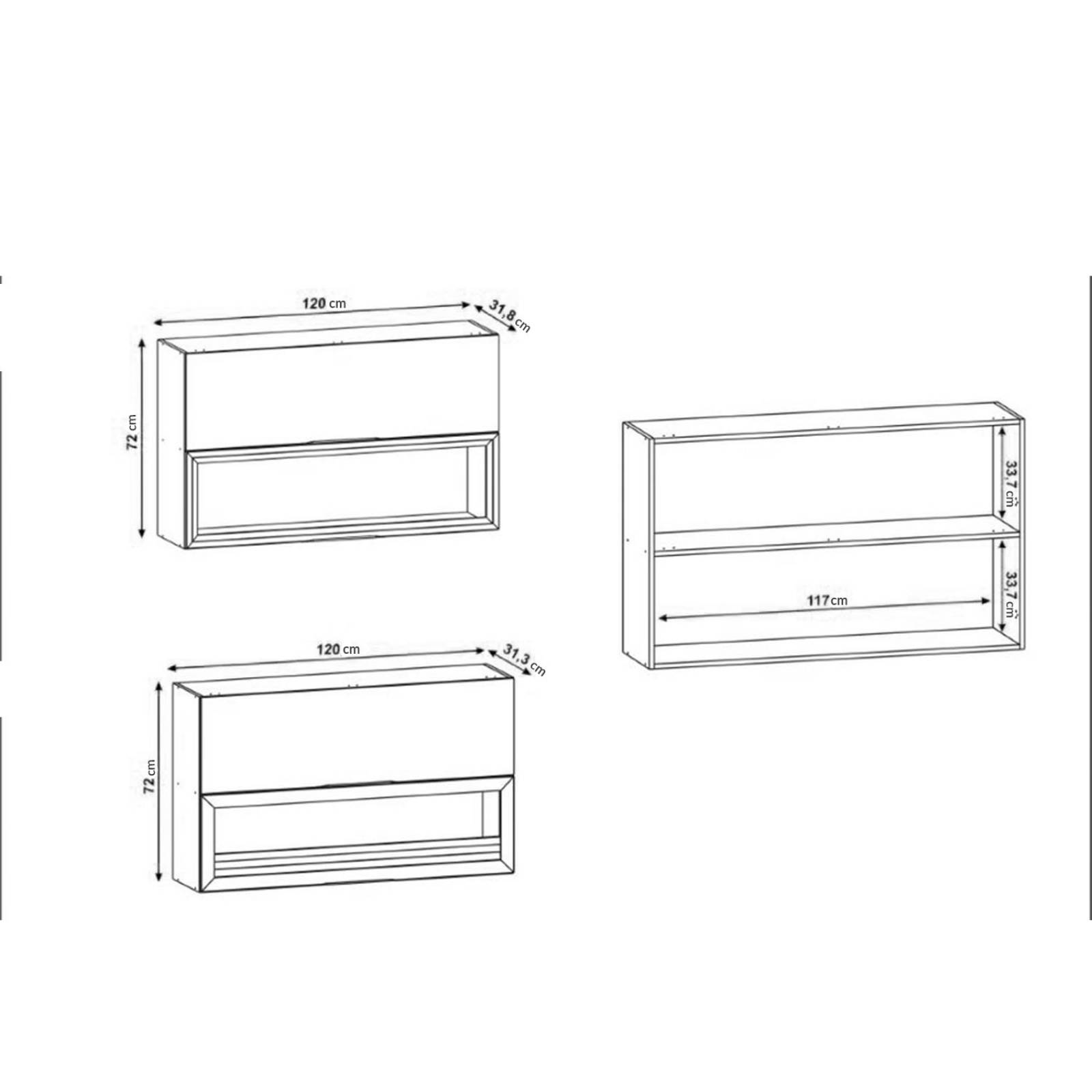 Cocina Modular Bossa Milán Nogal/Ripado
