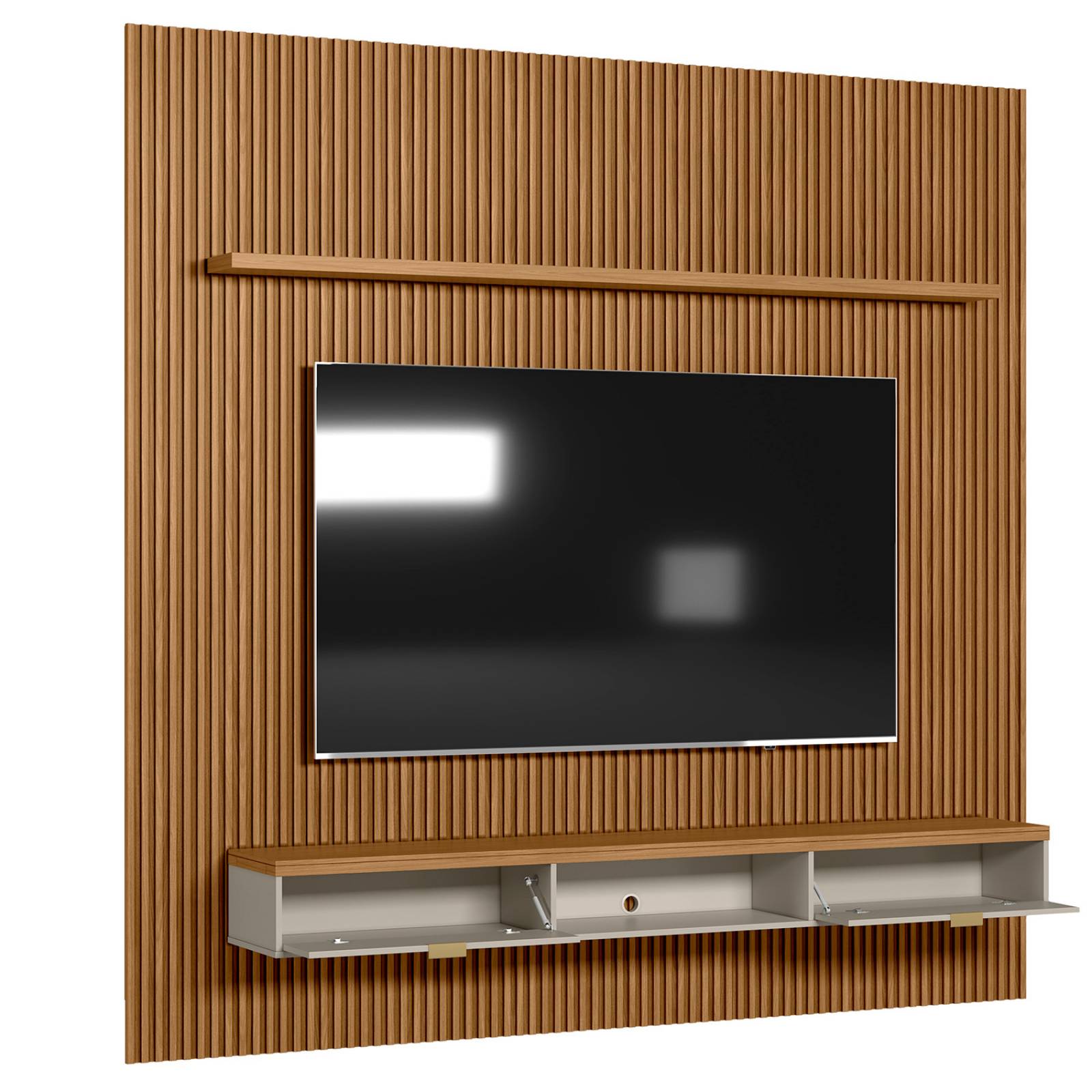 Panel Modular para TV Bossa Aruba 260cm Natural/Off White.