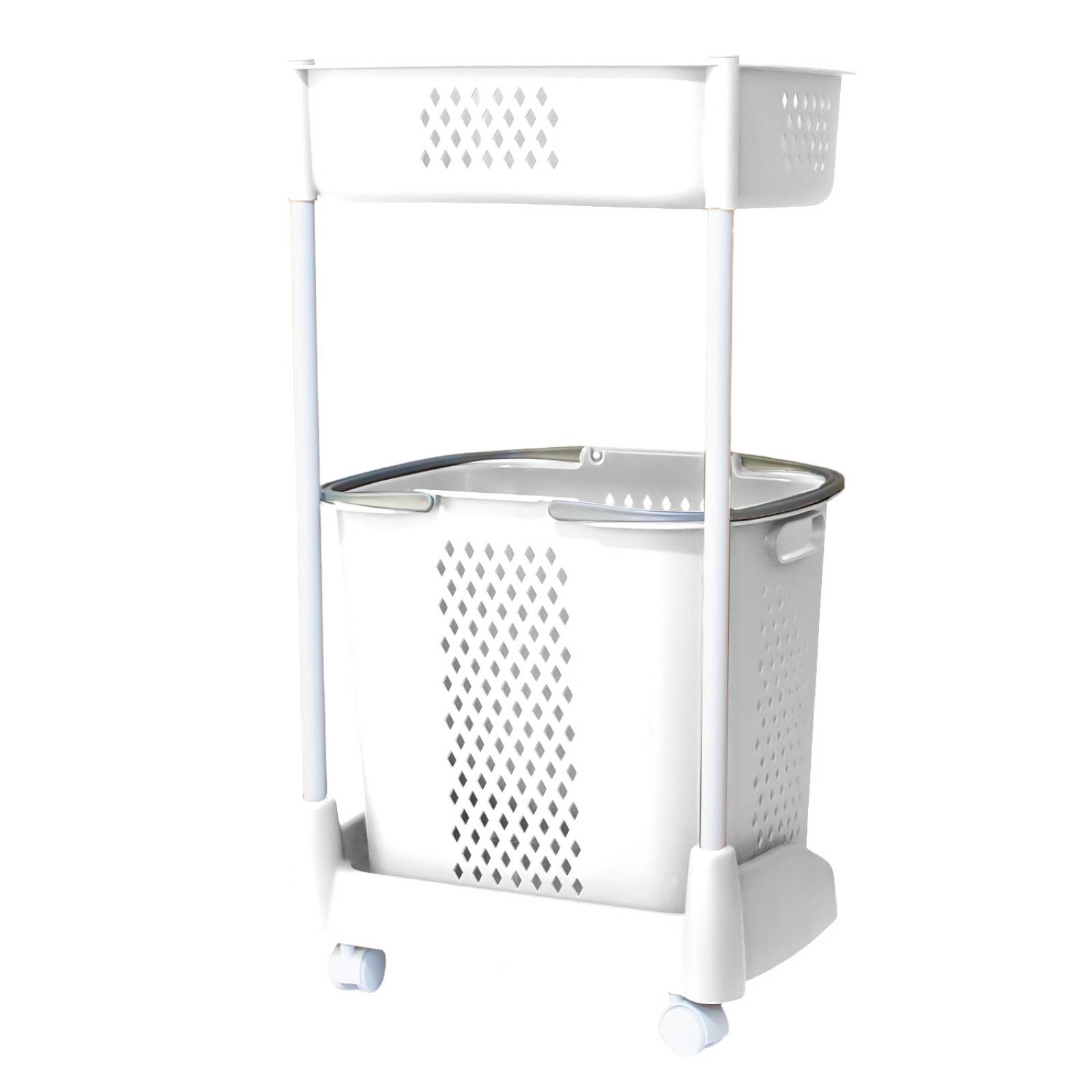 Carrito Multiusos para Baño o Lavandería Bossa Loira Blanco.