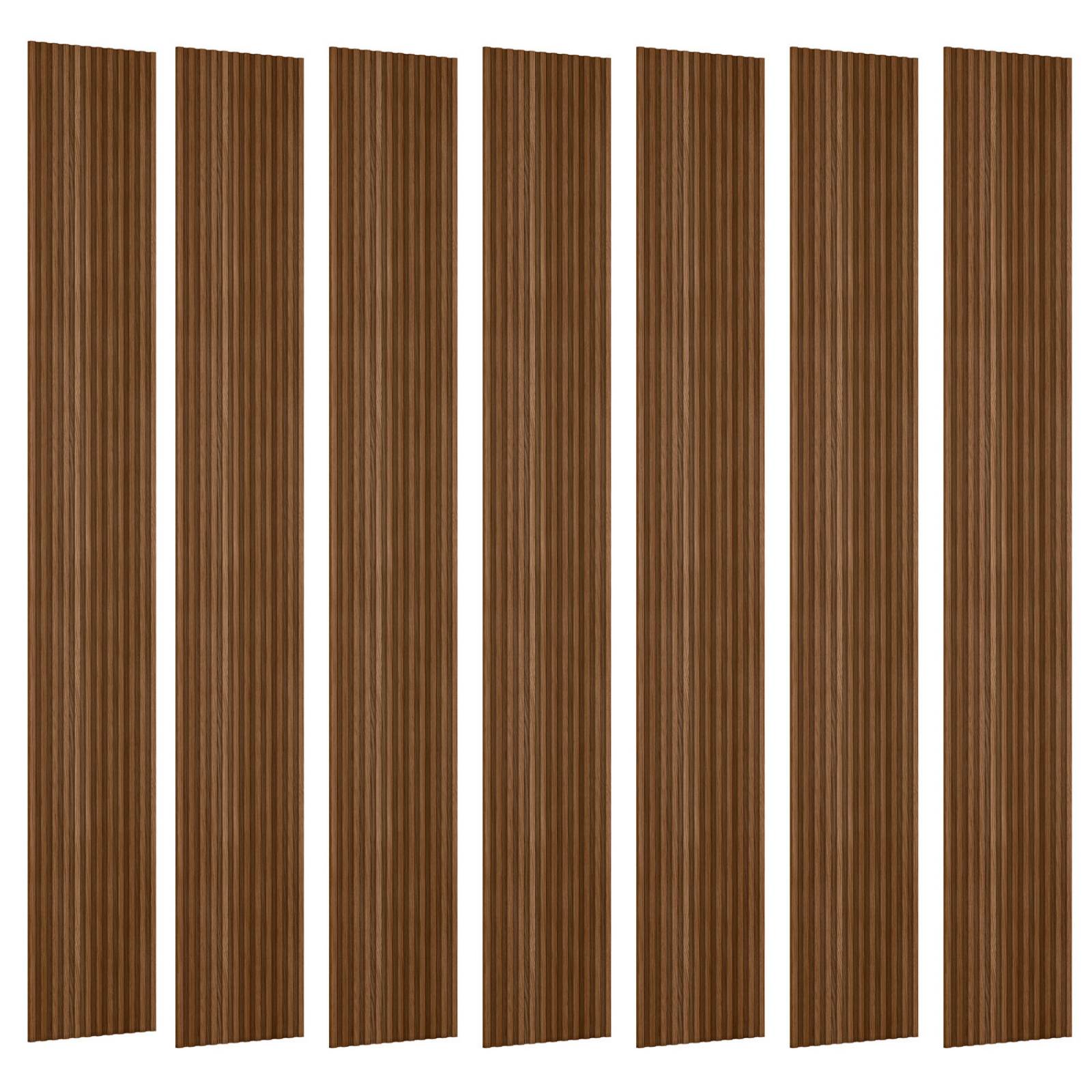 Panel Decorativo para Pared Ripado Central 7 Piezas Freijo