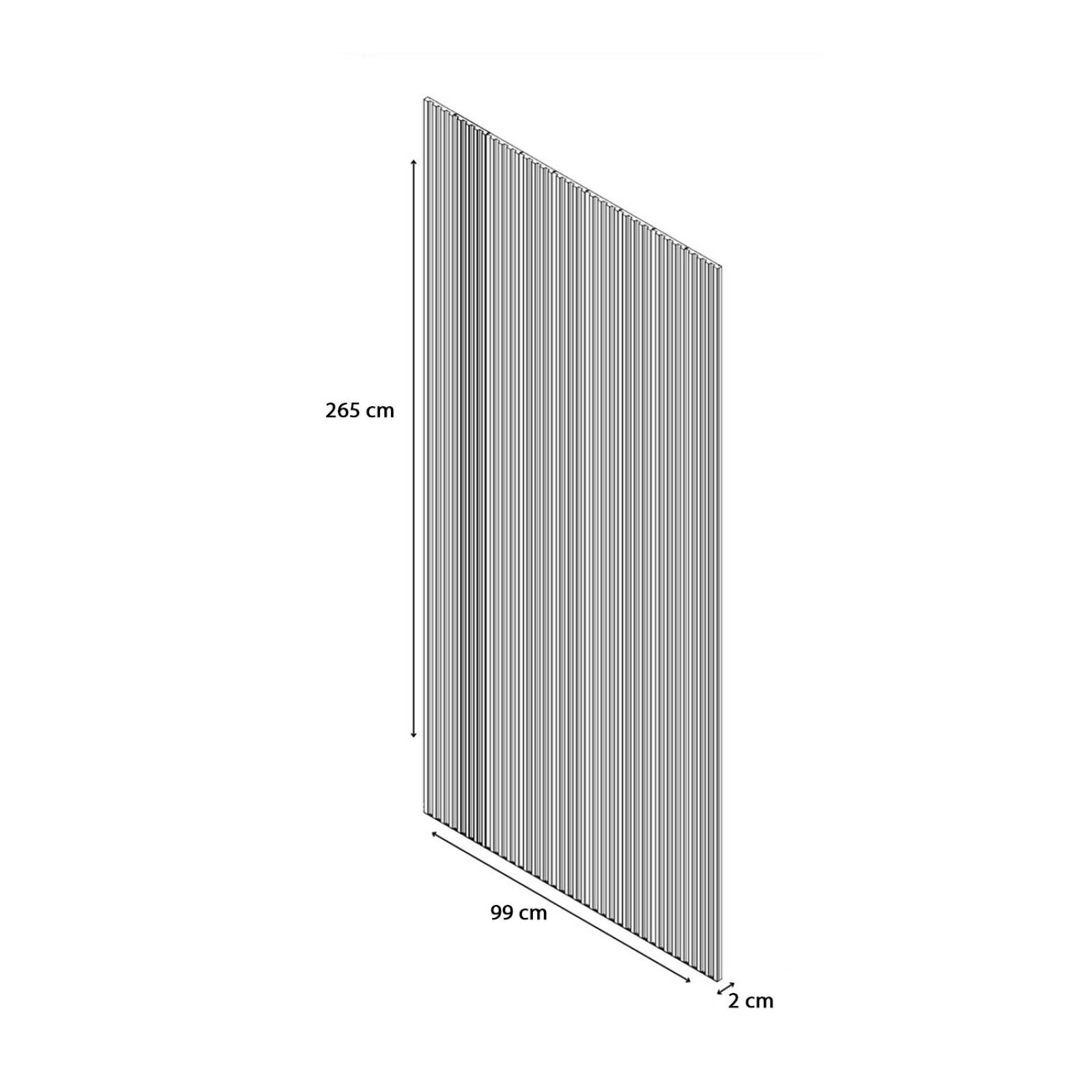 Panel Decorativo para Pared Ripado Central 7 Piezas Freijo
