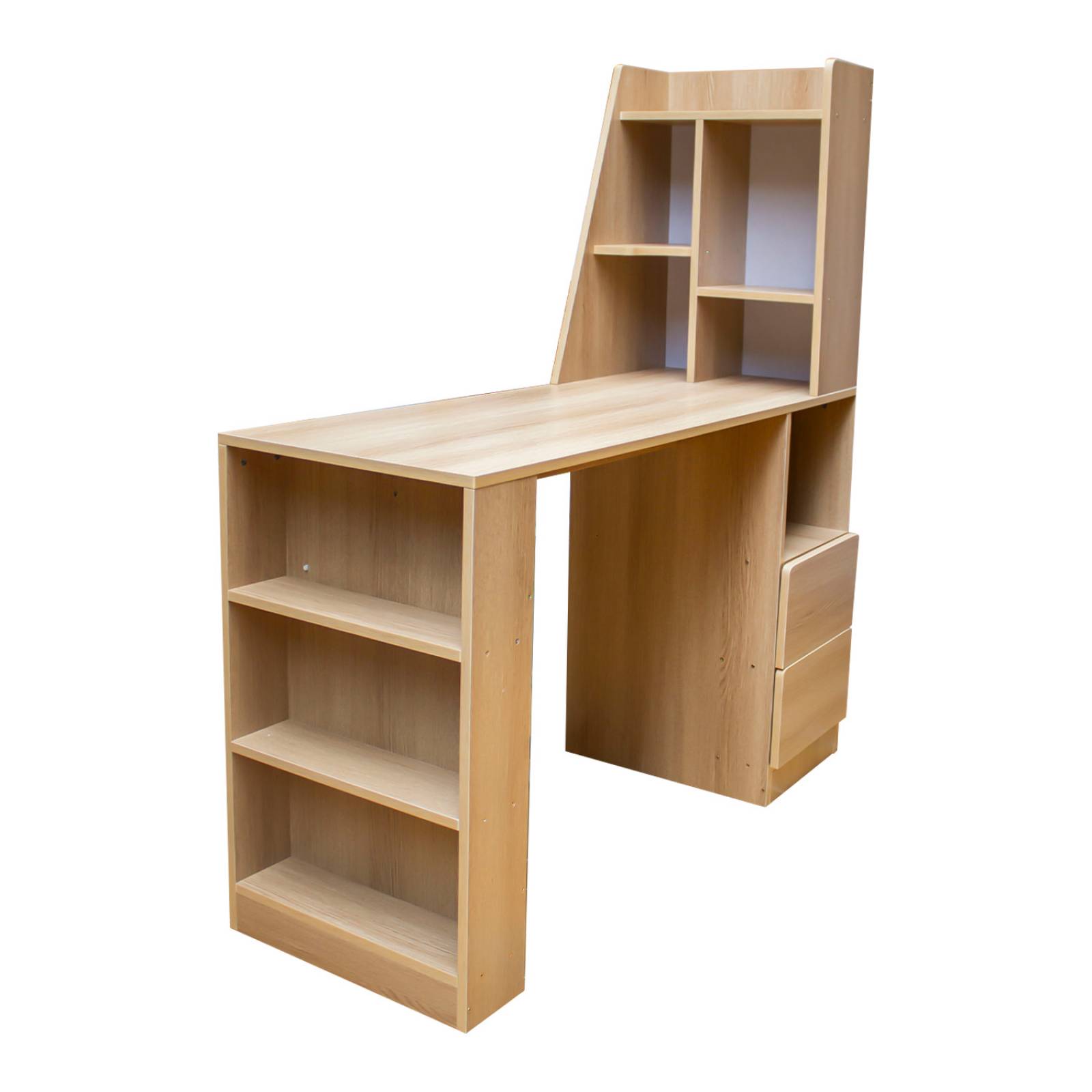 Escritorio Home Office con Repisas Bossa Rivia Avellana