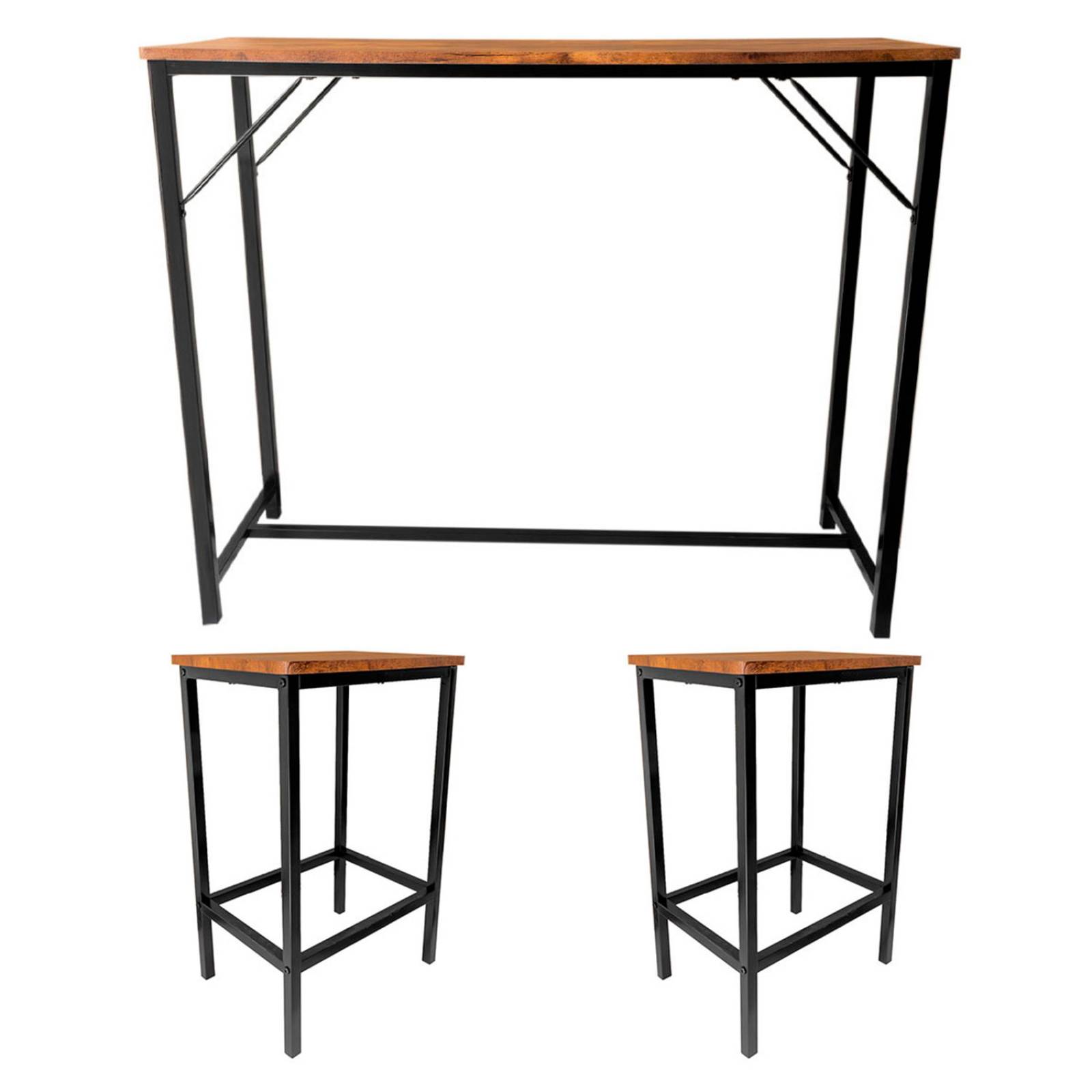 Mesa Barra de Cocina Multiusos 2 Bancos Moderna Bossa Zed