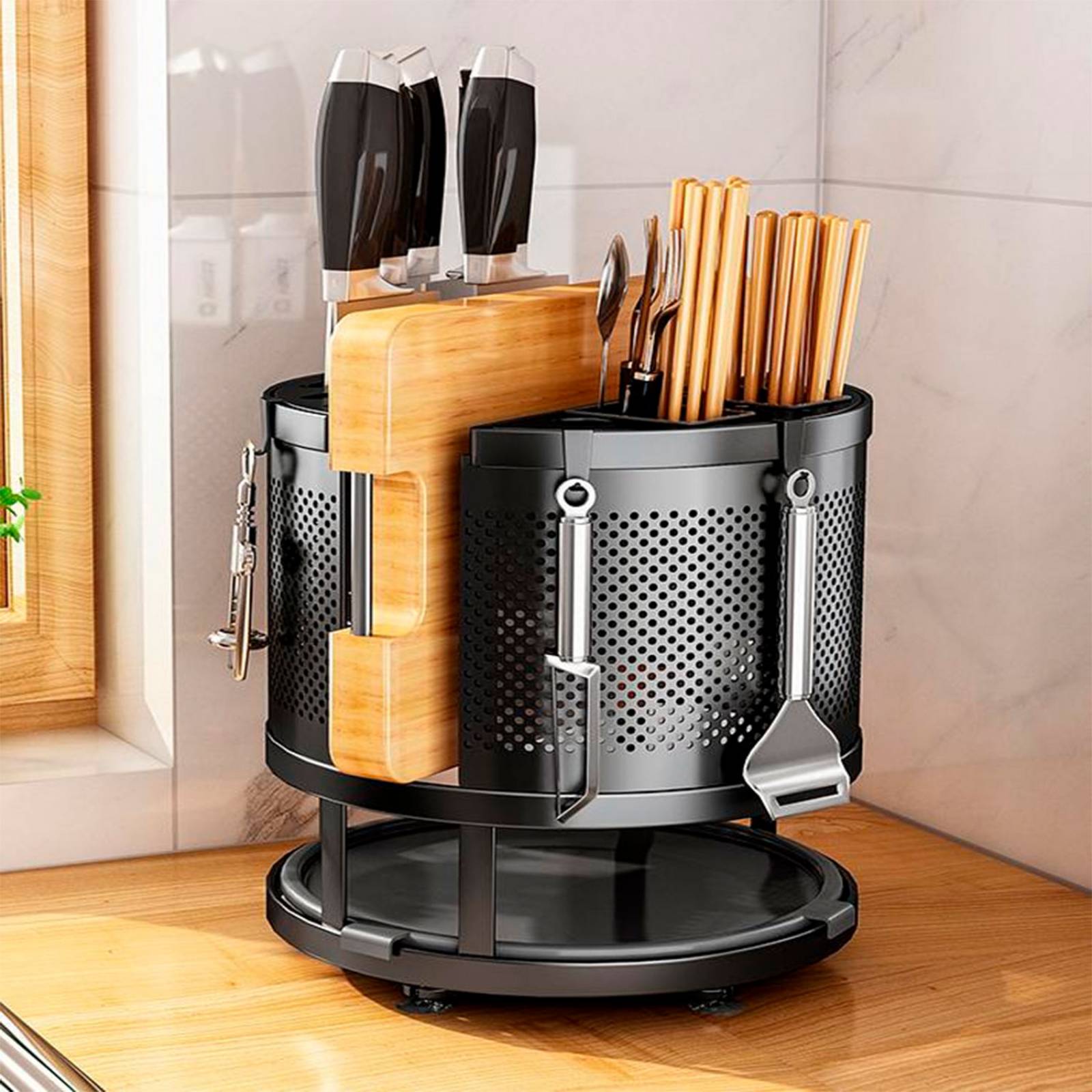 Organizador de Utensilios de Cocina Giratorio con Soporte Bossa Will.