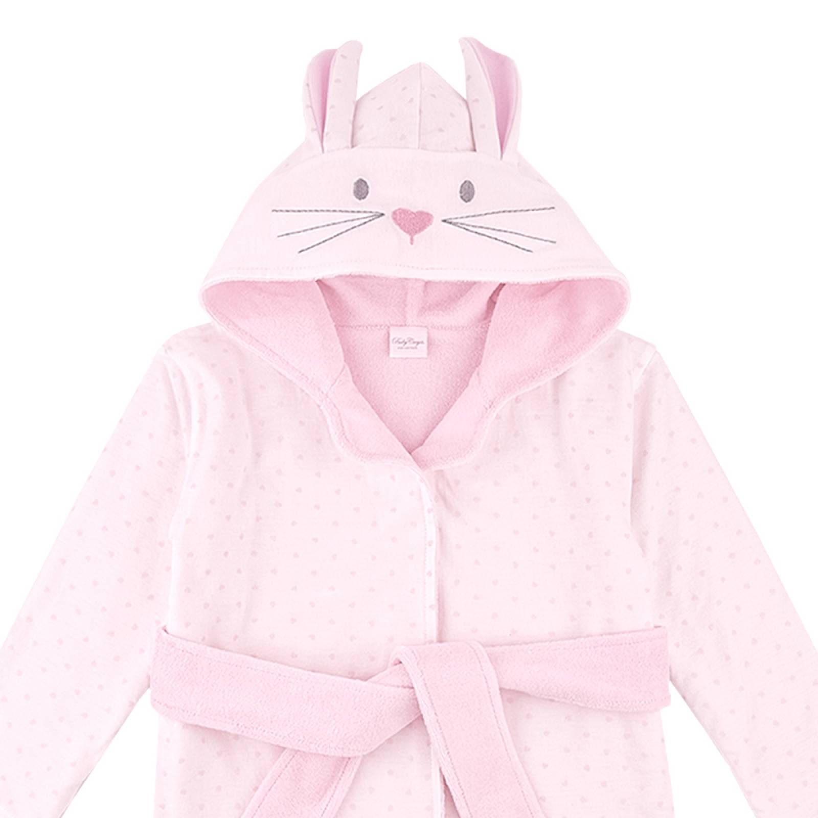 Bata de Baño con Gorro en Algodón Hipoalergénico Diseño de Conejo
