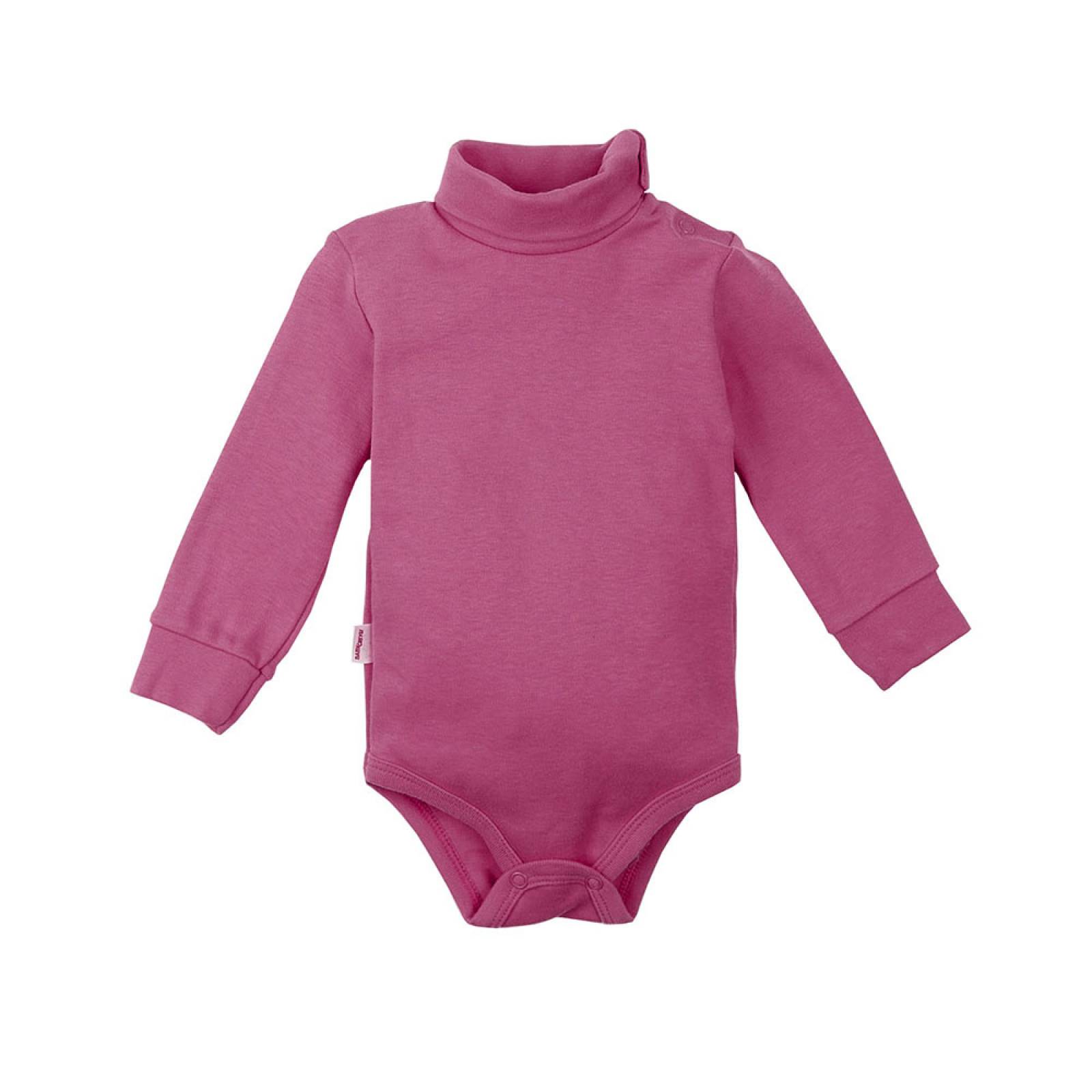 Pañalero de Manga Larga Cuello Alto en Algodón Hipoalergénico Color Rosa