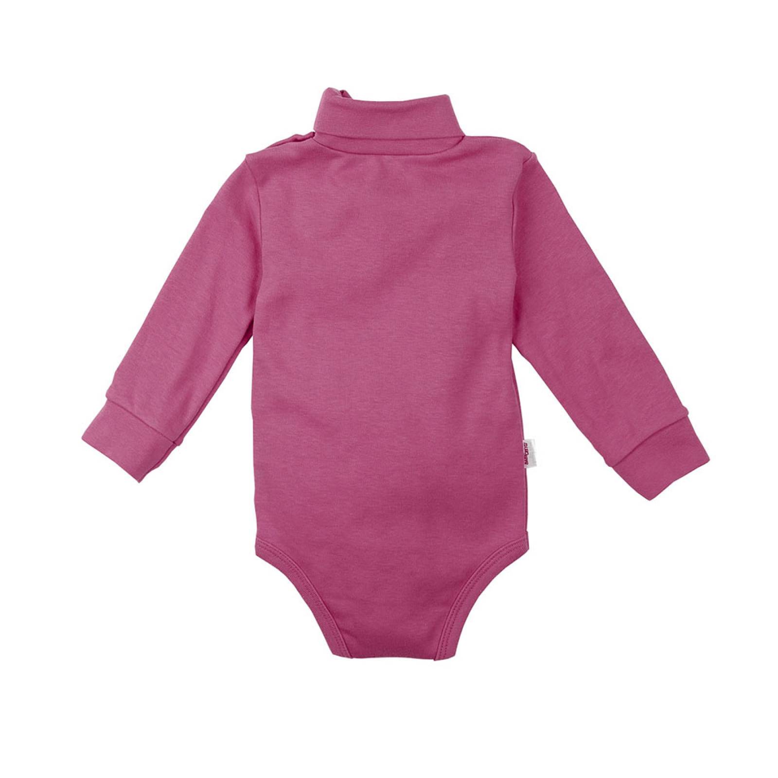 Pañalero de Manga Larga Cuello Alto en Algodón Hipoalergénico Color Rosa