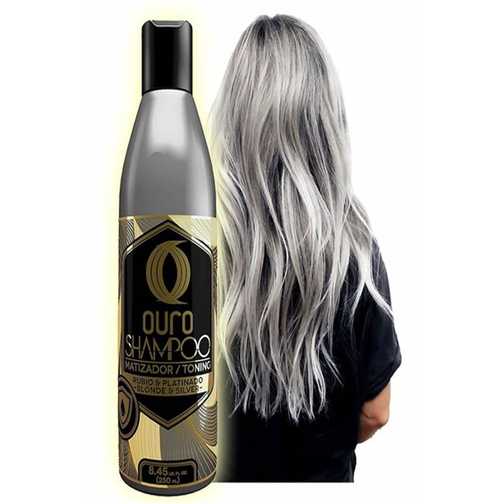 Shampoo Gris Plata Silver Matizador Cabello Ouro 250 Ml 1pz