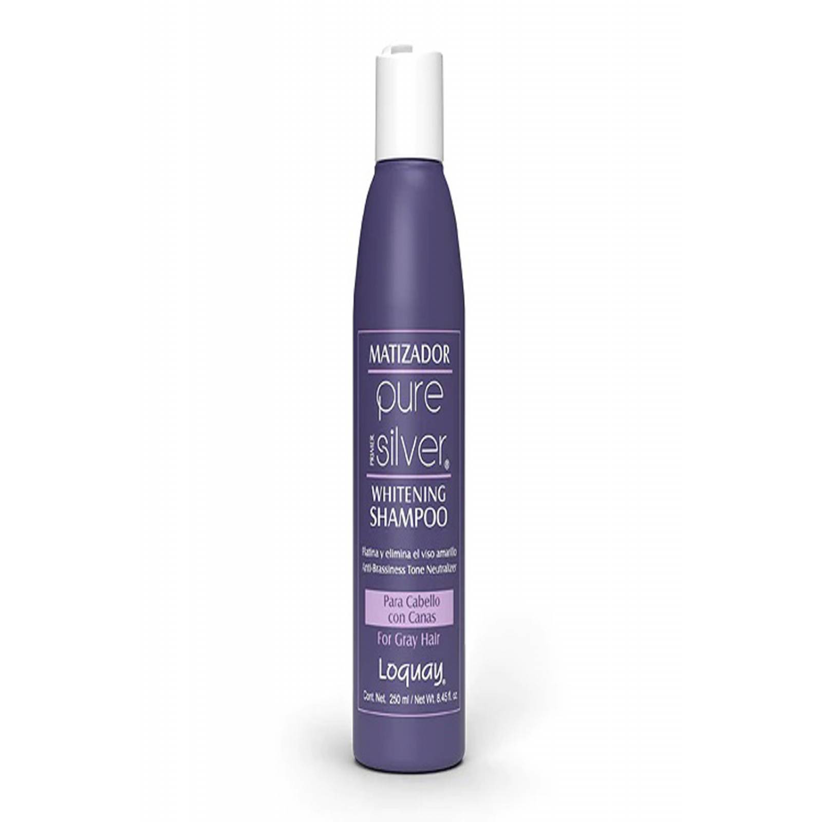 Shampoo Matizador Canas Rubios Decolorado Pure Silver 250 Ml