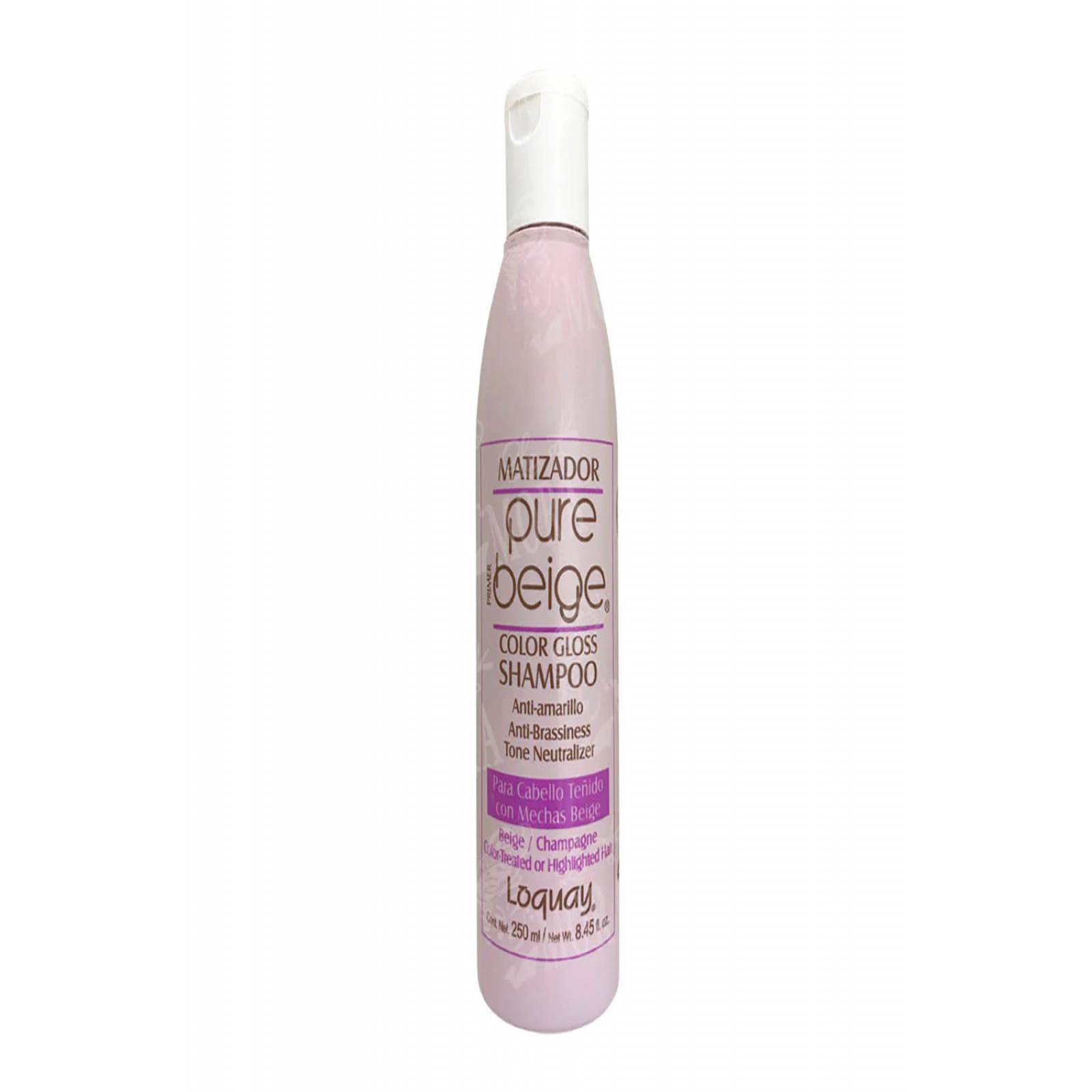 Shampoo Matizador Loquay Pure Beige Mechas Rayos Beige