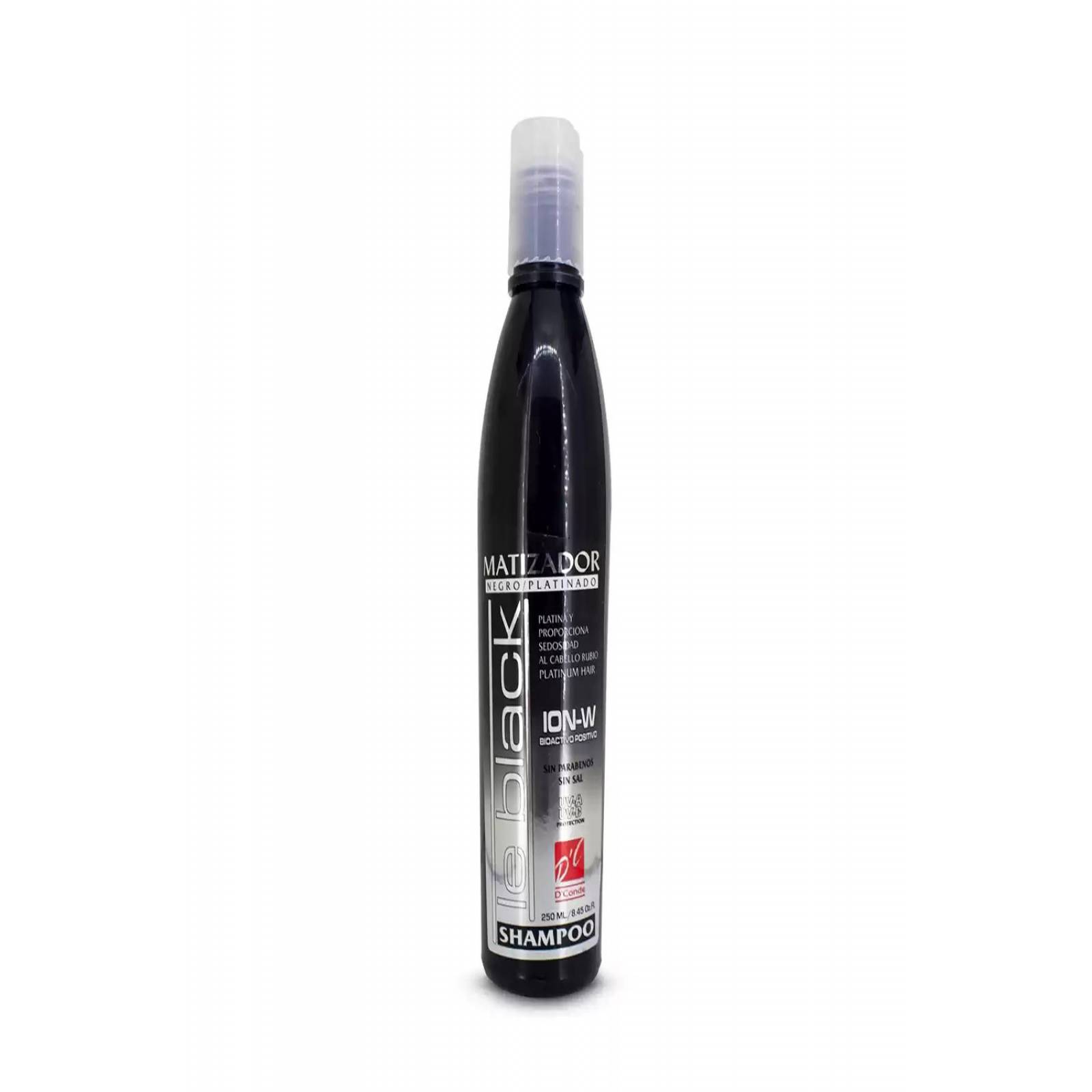 Shampoo Matizador Negro D Conde Platinados Canas 250ml