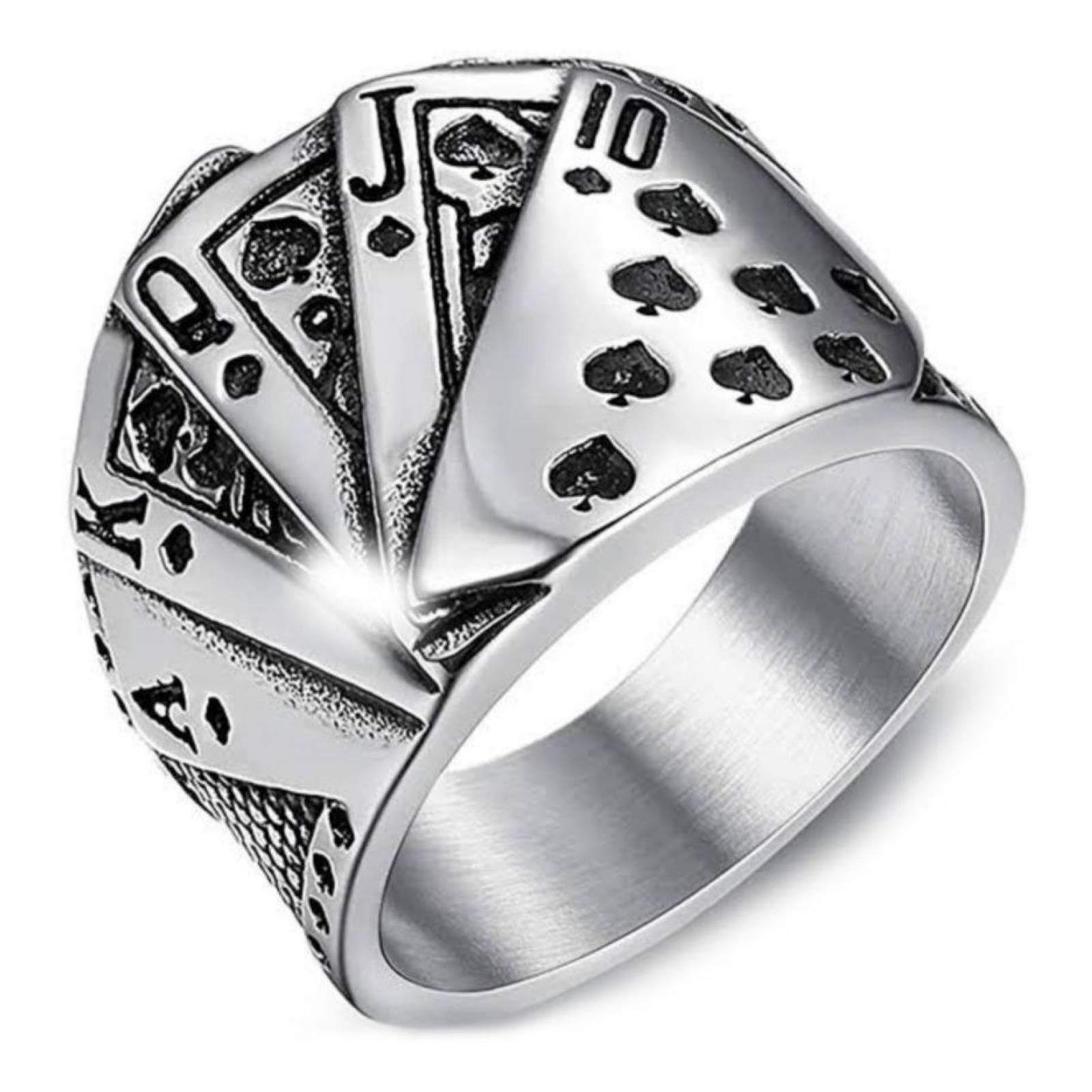 5 Anillos Hombre De Juegos De Azar Con Efecto Vintage 