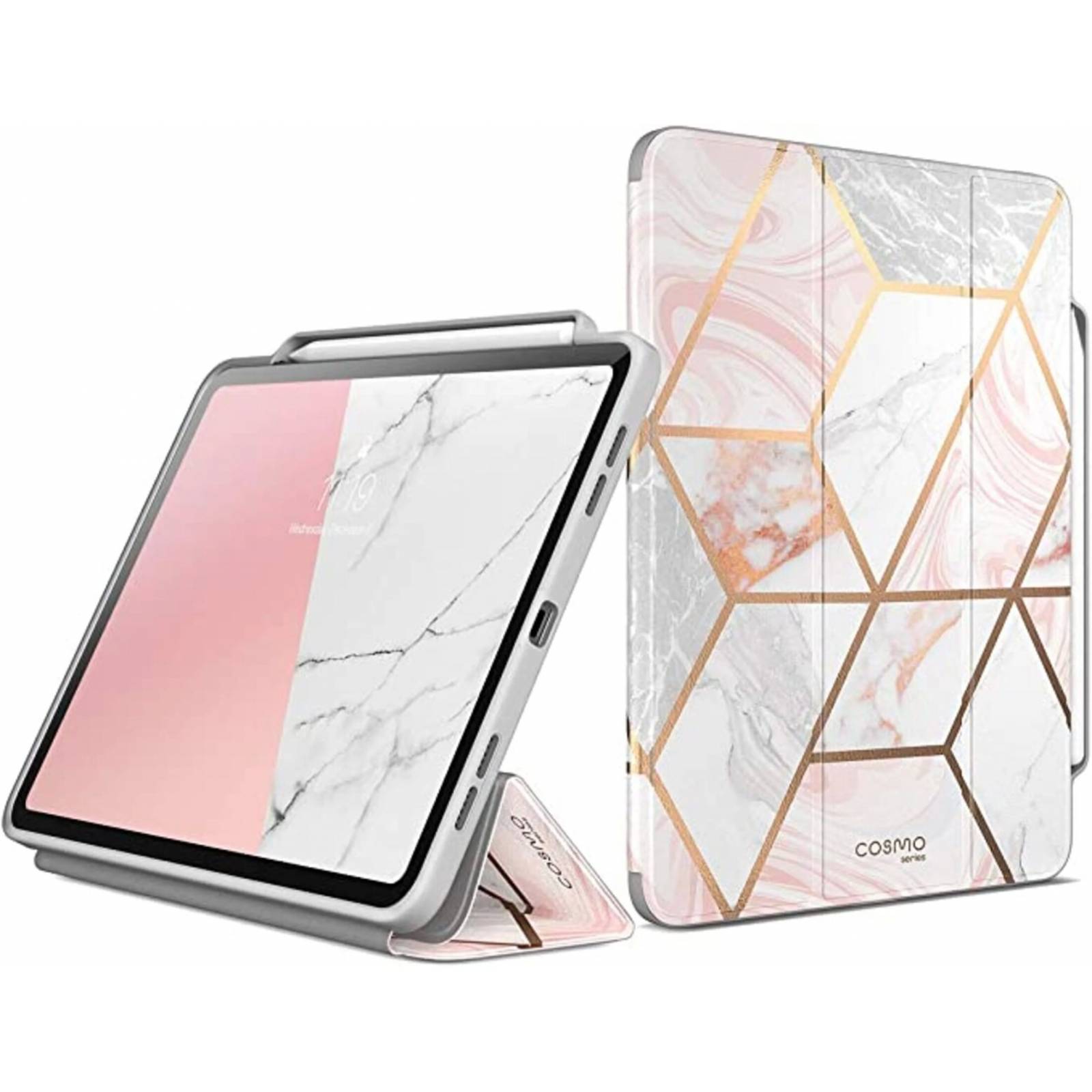 Funda para iPad Pro 2021 12.9 Pulgadas Cosmo Pen Marca Iblason Mármol 