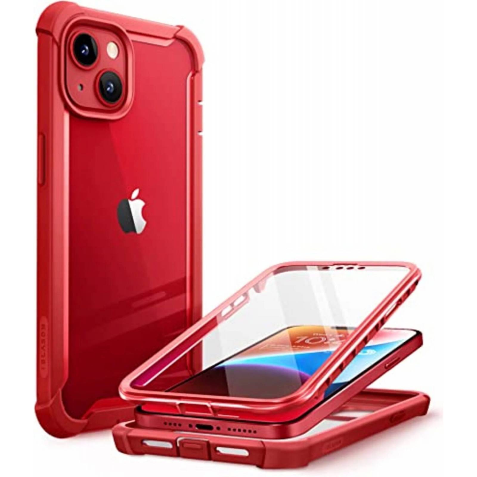 Funda para iPhone 14 y 13 6.1 Pulgada Ares SP Marca Iblason Rojo 