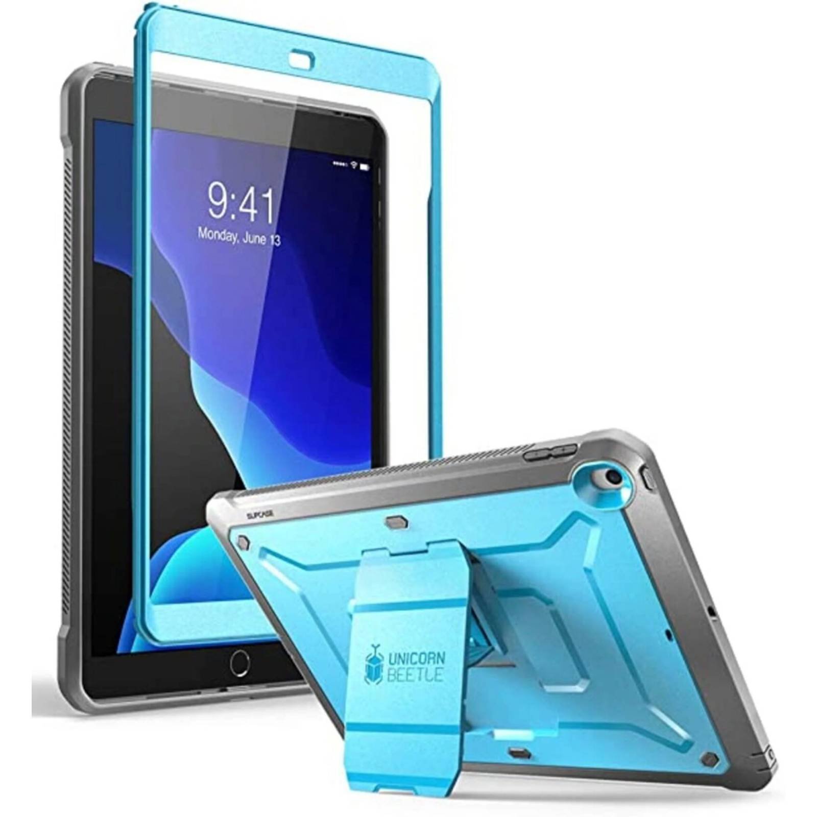 Funda para iPad 2019 Séptima y Octava Generacion pantalla de 10.2 pulgadas, UBPro-SP Azul Metalico Claro 