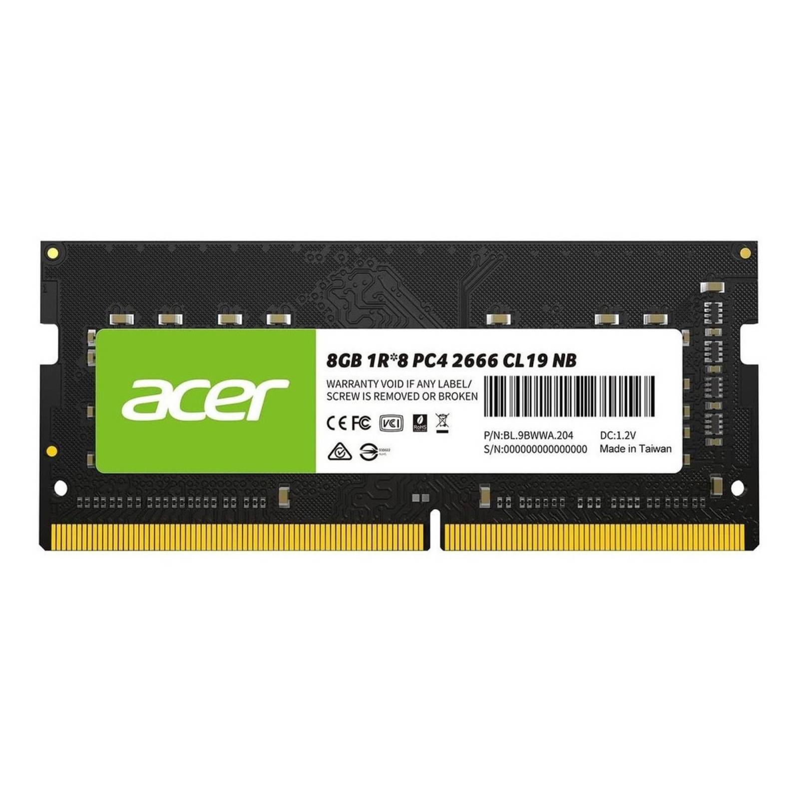 Memoria Ram Acer 8gb 2666mhz