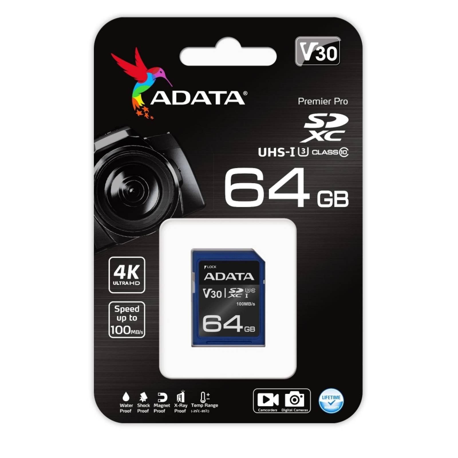 Memoria Flash Adata Premier Pro, 64GB SDXC UHS-I Clase 10