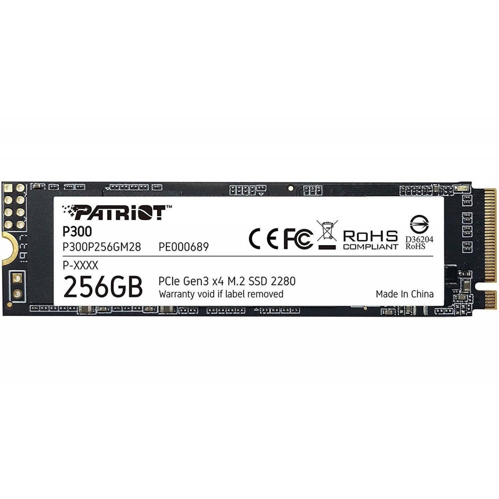 Disco Solido Ssd 256gb Patriot P300 M.2 Nvme Pcie P300p256gm