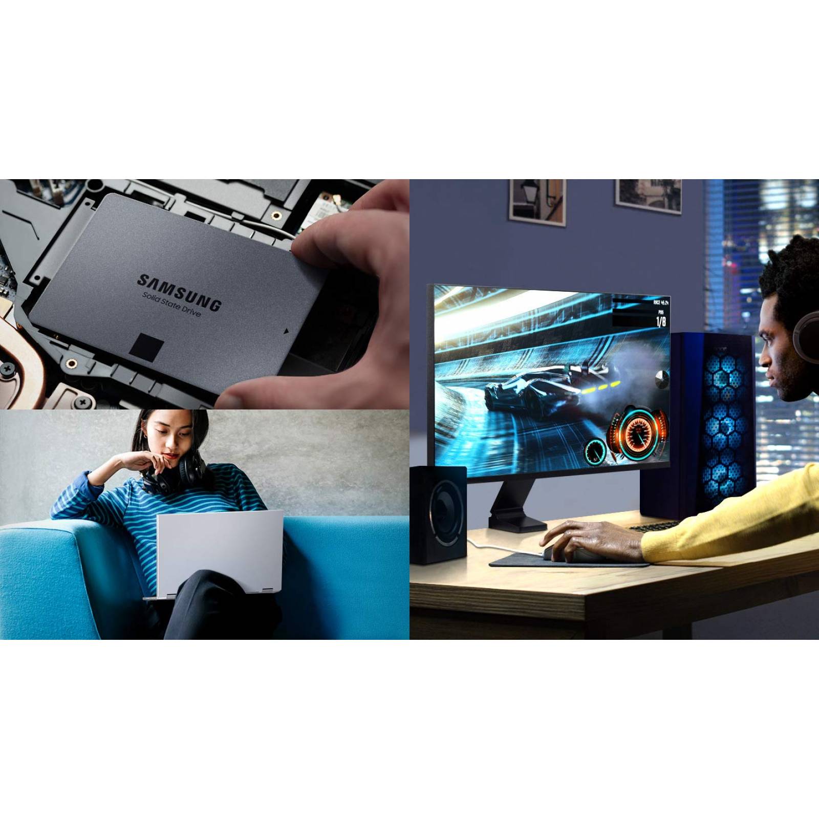 Disco Sólido Ssd Interno Samsung 870 Qvo Mz-77q1t0 1tb