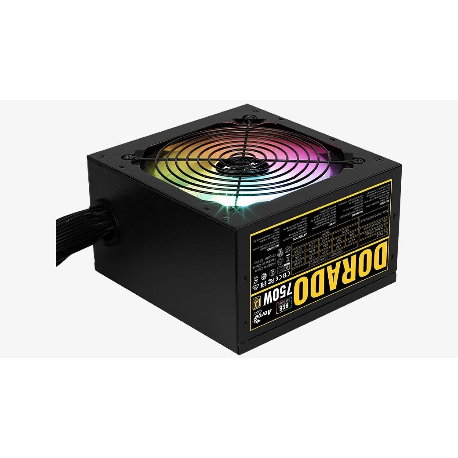 Fuente De Poder Aerocool Dorado 750w 80+oro Argb