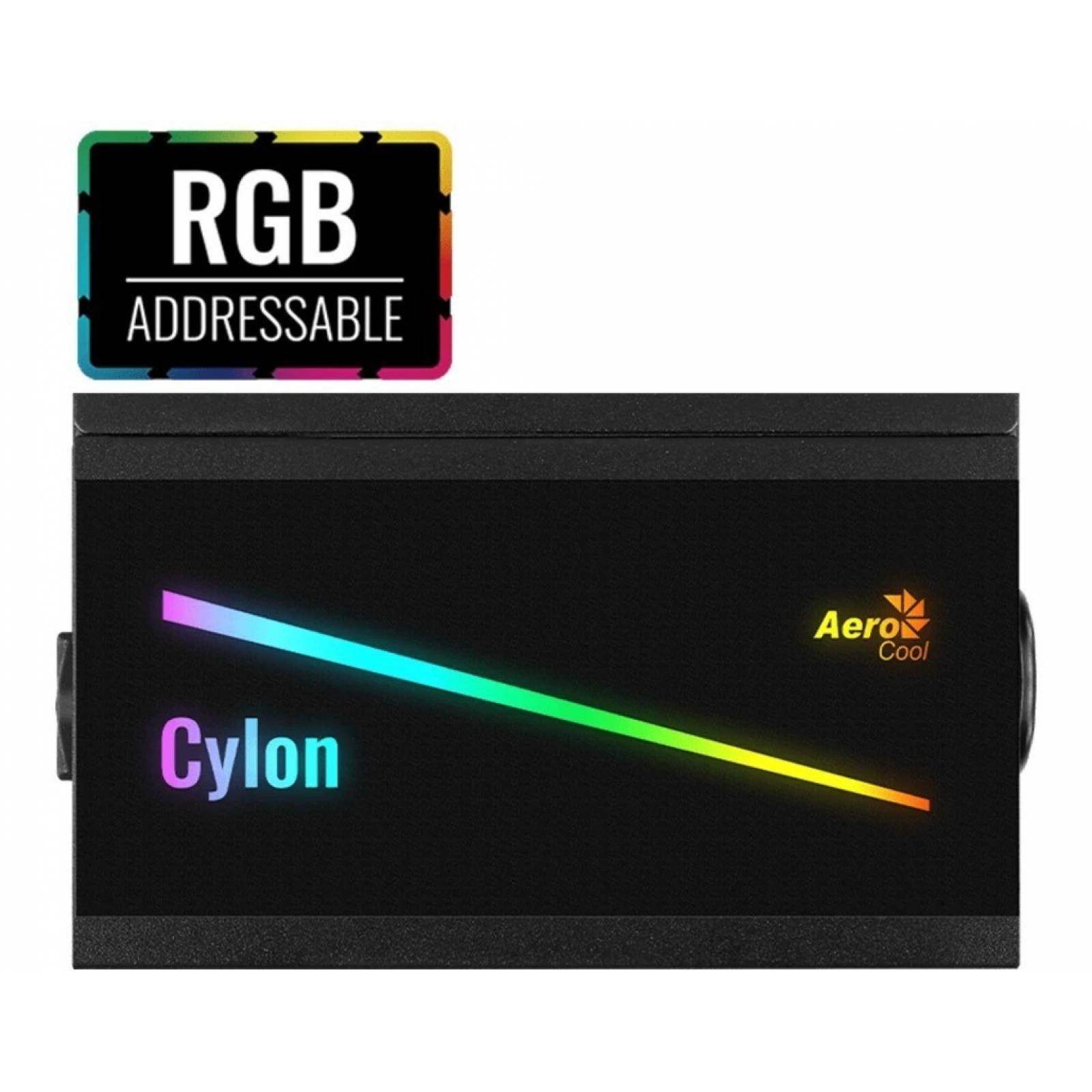 Fuente De Poder 500w Aerocool Cylon 500w, 80+ Bronze Rgb