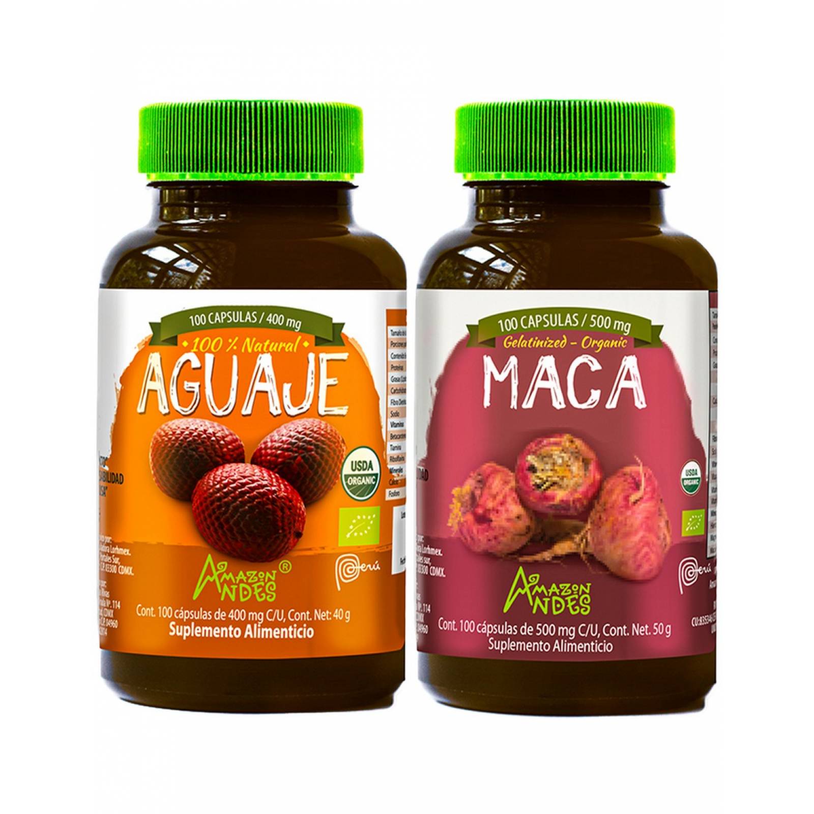 Kit Aguaje Y Macá Roja en Cápsulas (original de Perú)2 Unidades