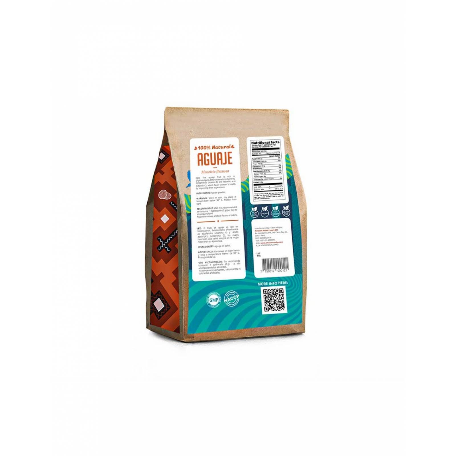 Aguaje Orgánico En Polvo 100% Natural (amazónico) 150 G