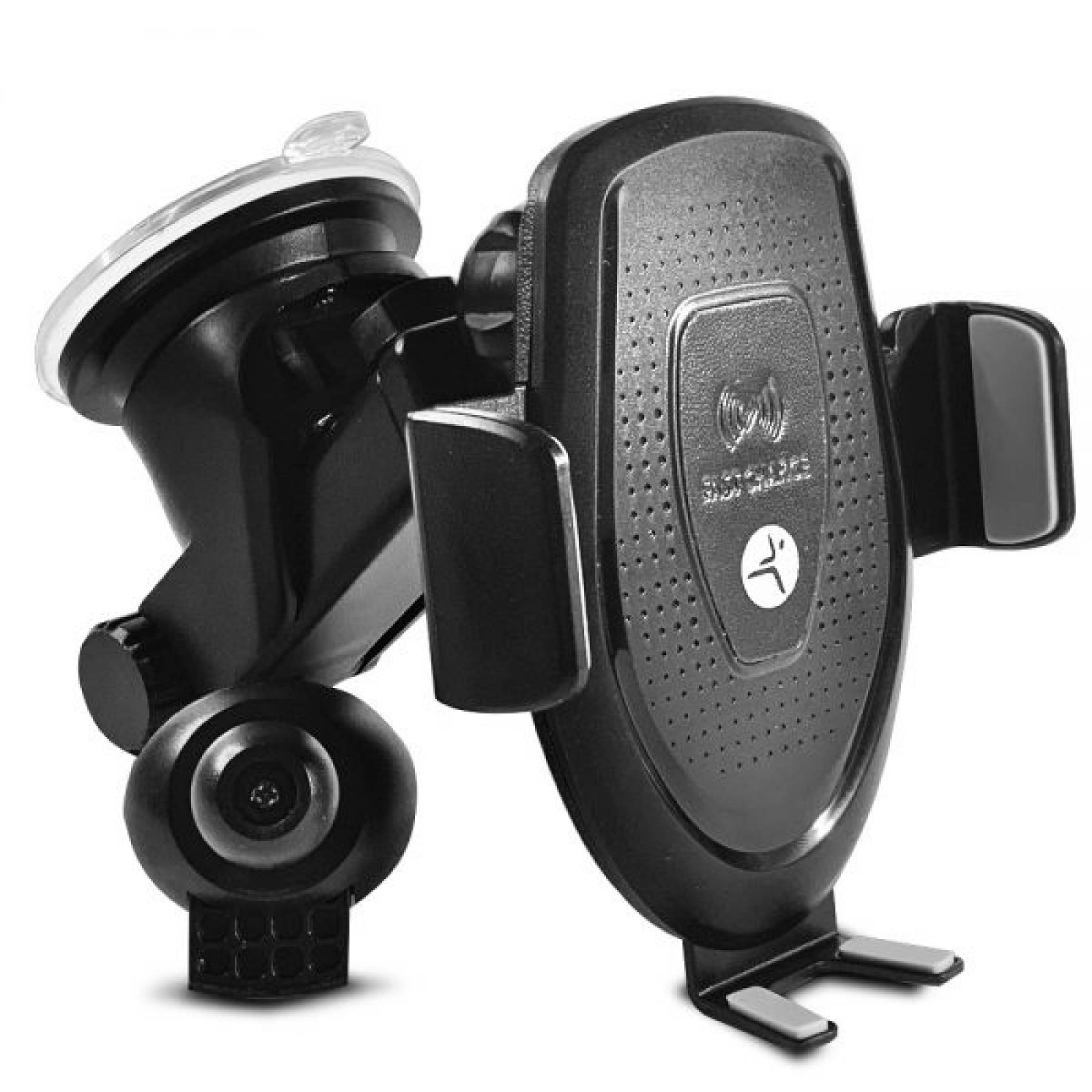 Cargador Inalámbrico con Soporte para Auto TechZone TZCARGIN01 Negro