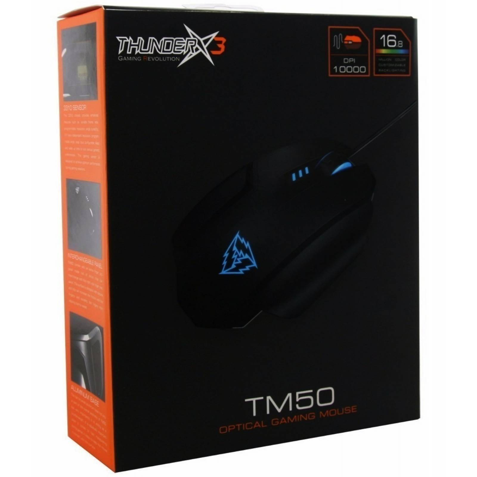 Mouse Gamer Thunder X3 Tm50 Aerocool 10000 Dpi Rgb Usb