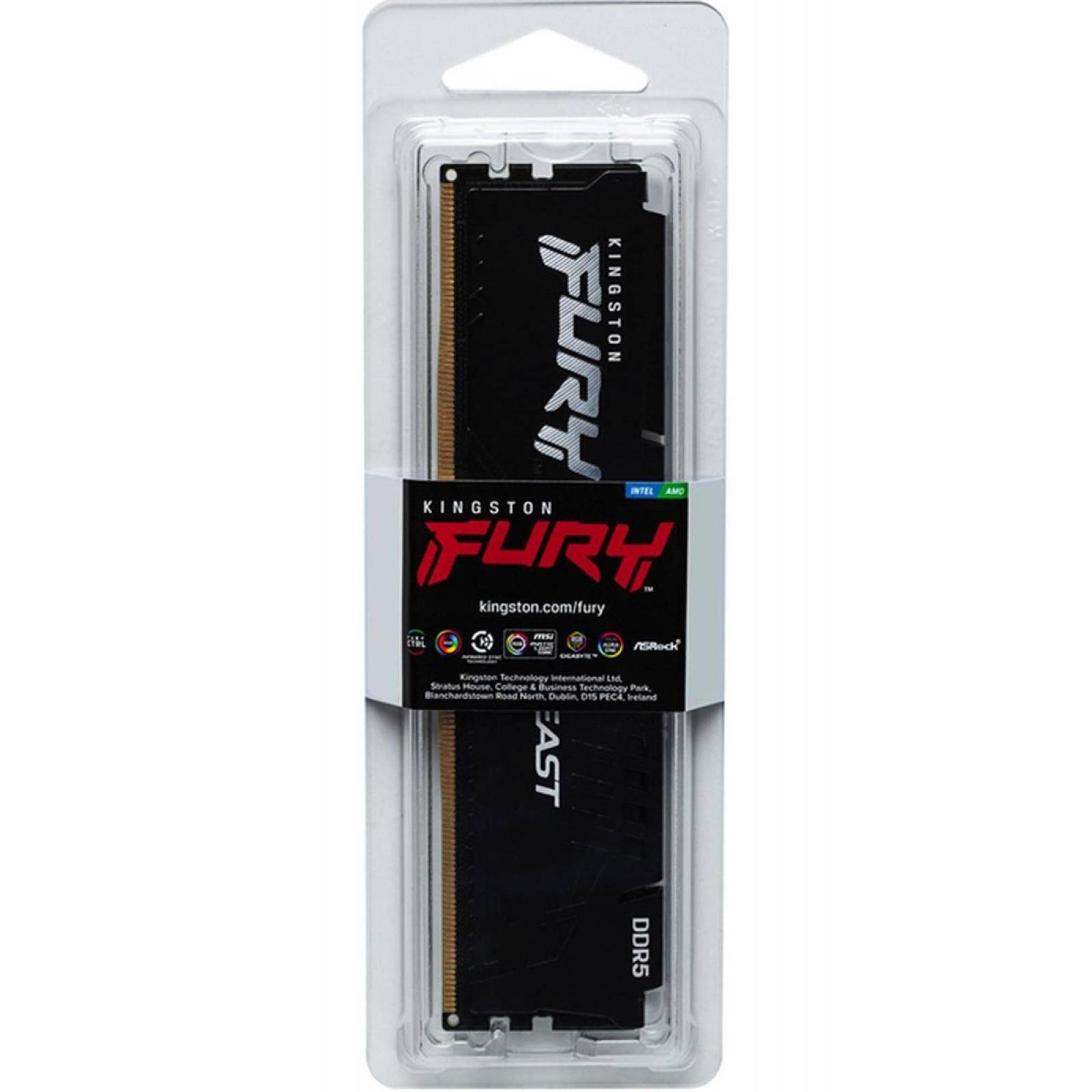 Memoria Ram Ddr5 16gb 6000mhz Kingston Fury Beast 1x16gb