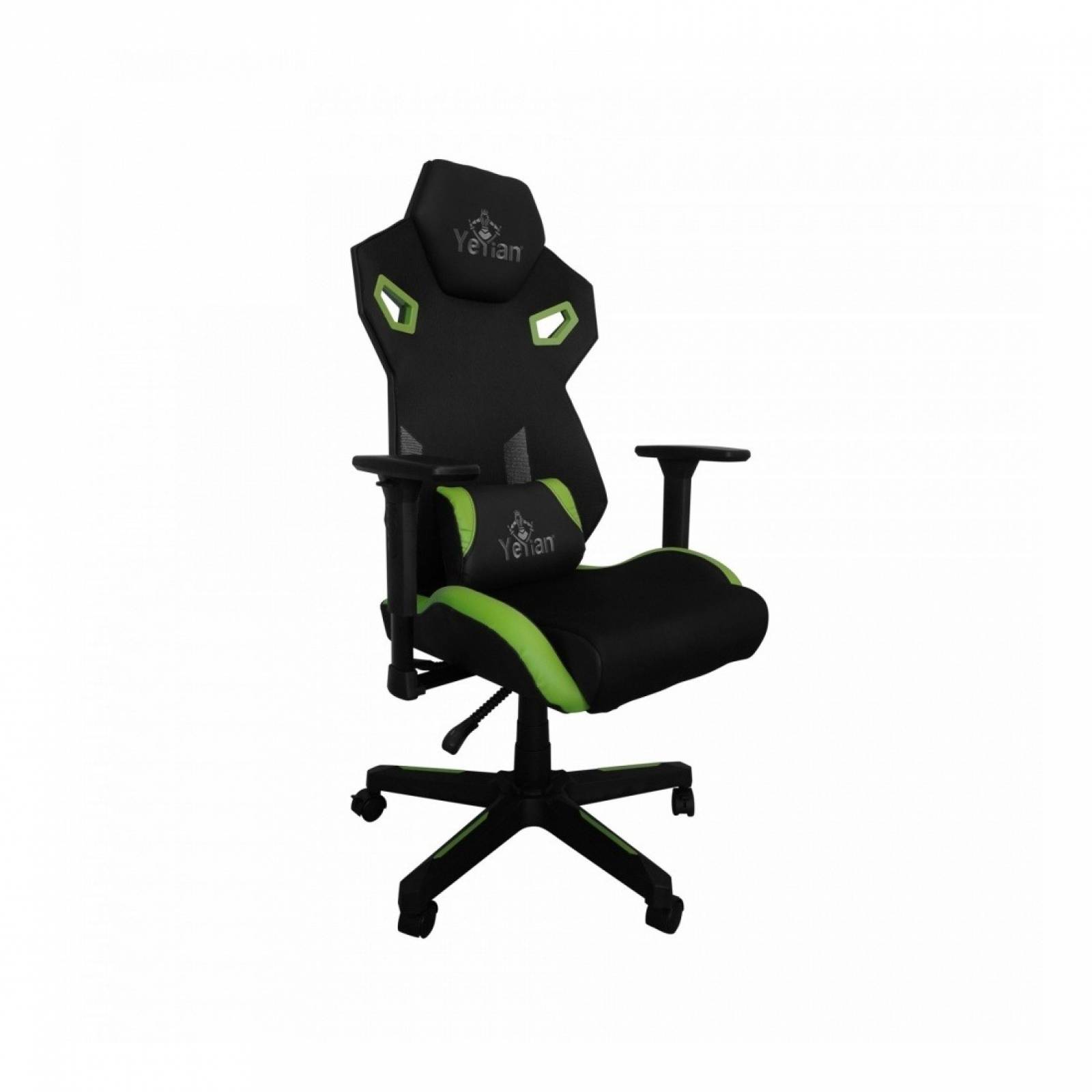 SILLA GAMER YEYIAN YFC-ECFL-01-GR, DRAKKAR,MALLA TEXTIL,HAST150K VERDE