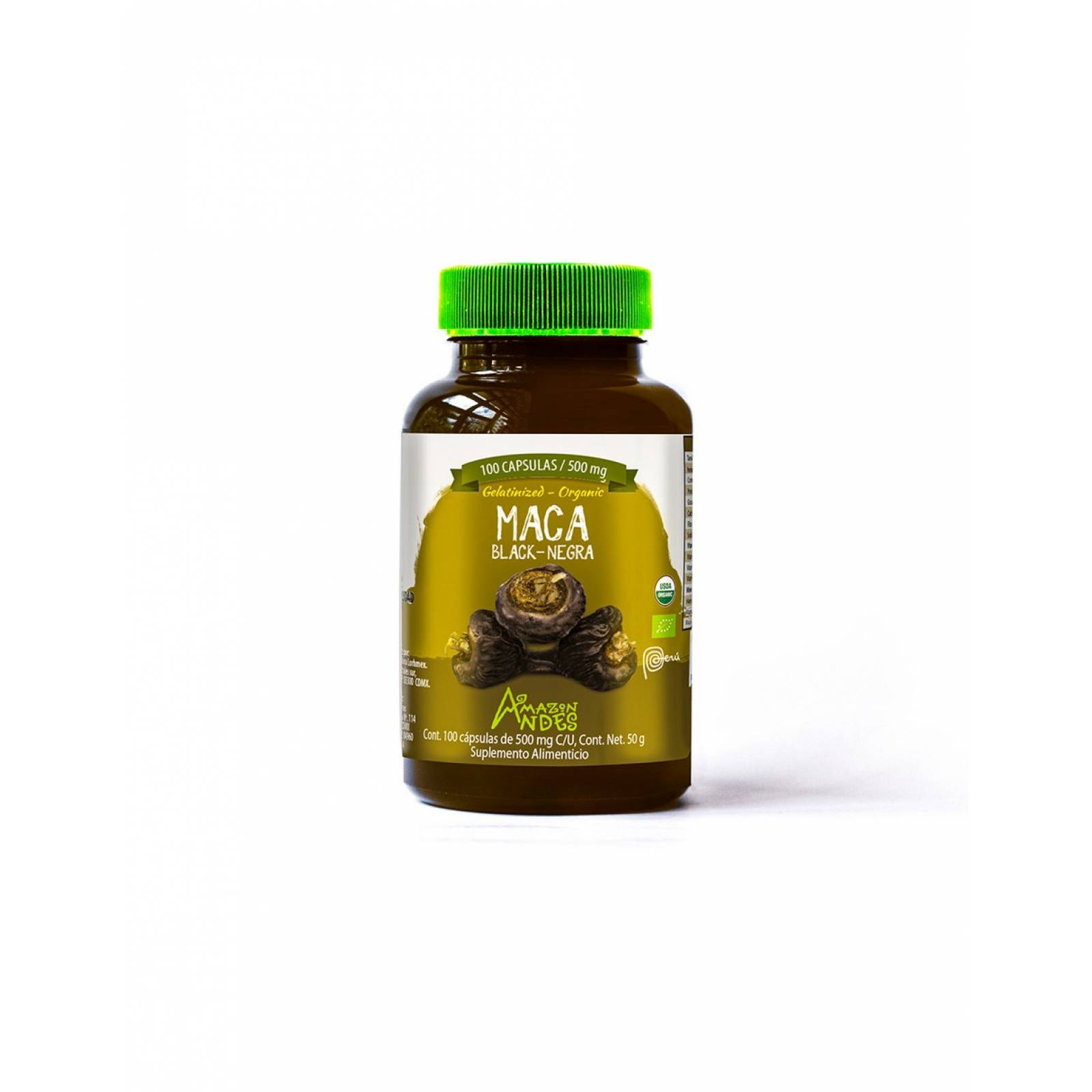 Kit Maca Negra Orgánica en Cápsulas (original de peru)  3 unidades + 1 Maca Mixta