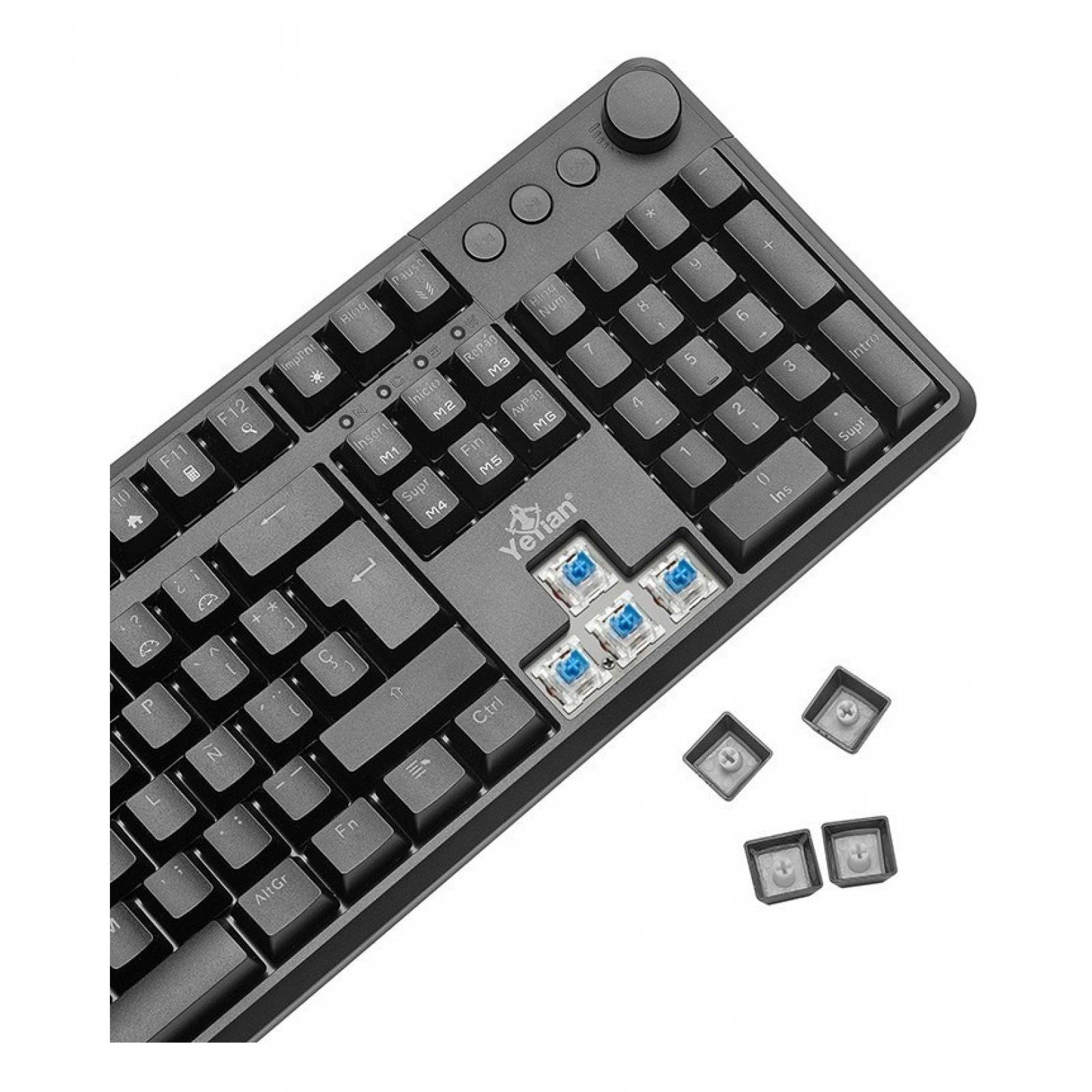 Teclado Gamer Yeyian Ytm-28208b Asward S3000 Switch Azul Rgb