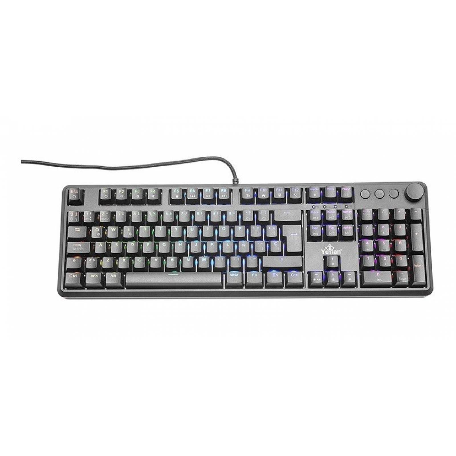 Teclado Gamer Yeyian Ytm-28208b Asward S3000 Switch Azul Rgb