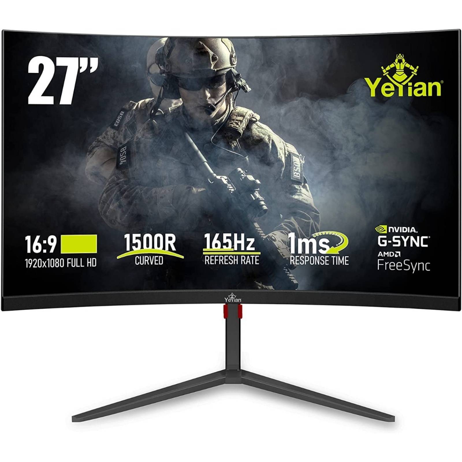 Monitor Gamer Curvo Yeyian Sigurd 3001 Fhd 1ms 165hz 27