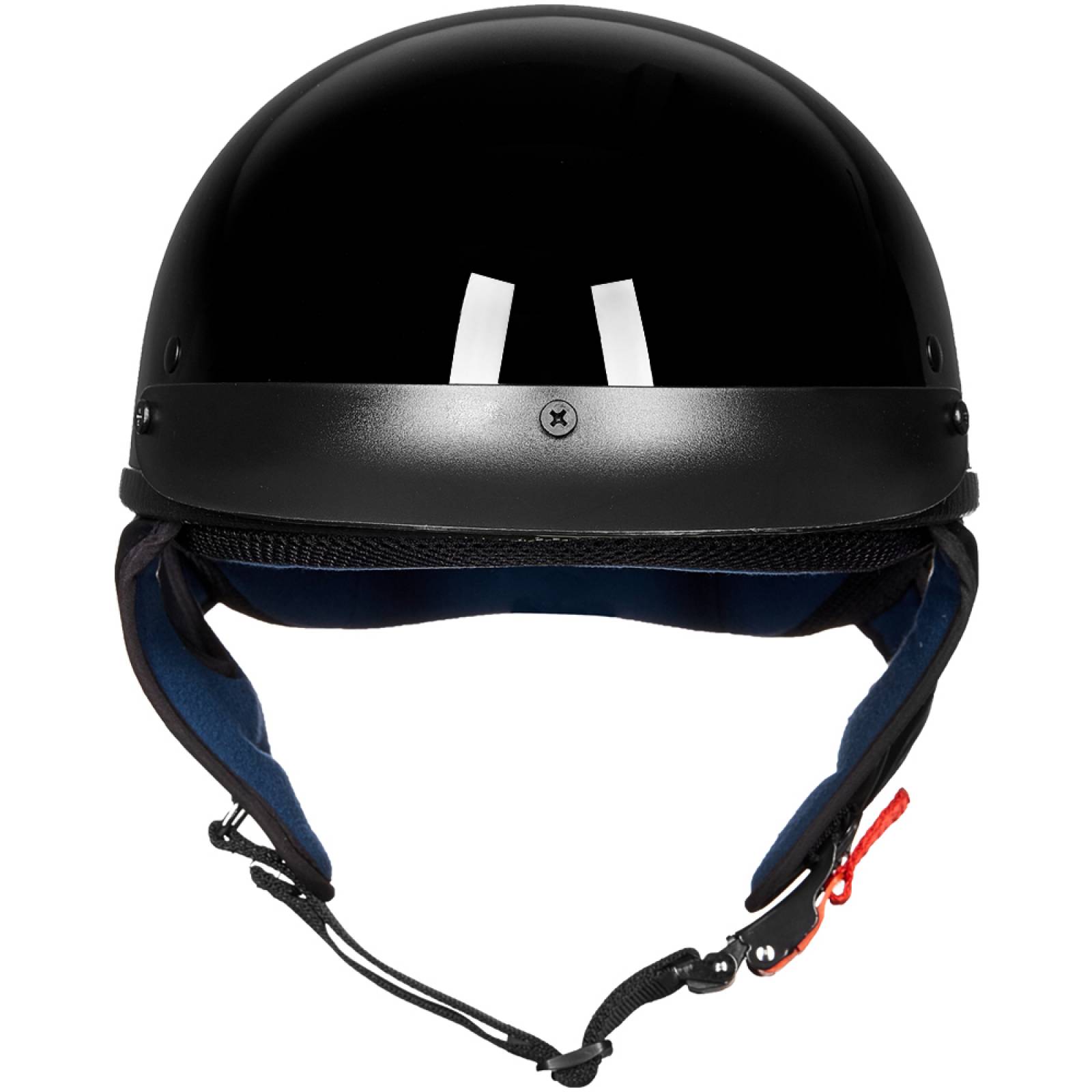 Casco Motocicleta Chopper De Media Cara Certificado Ilm Tamaño: XL Color: NEGRO BRILLOSO