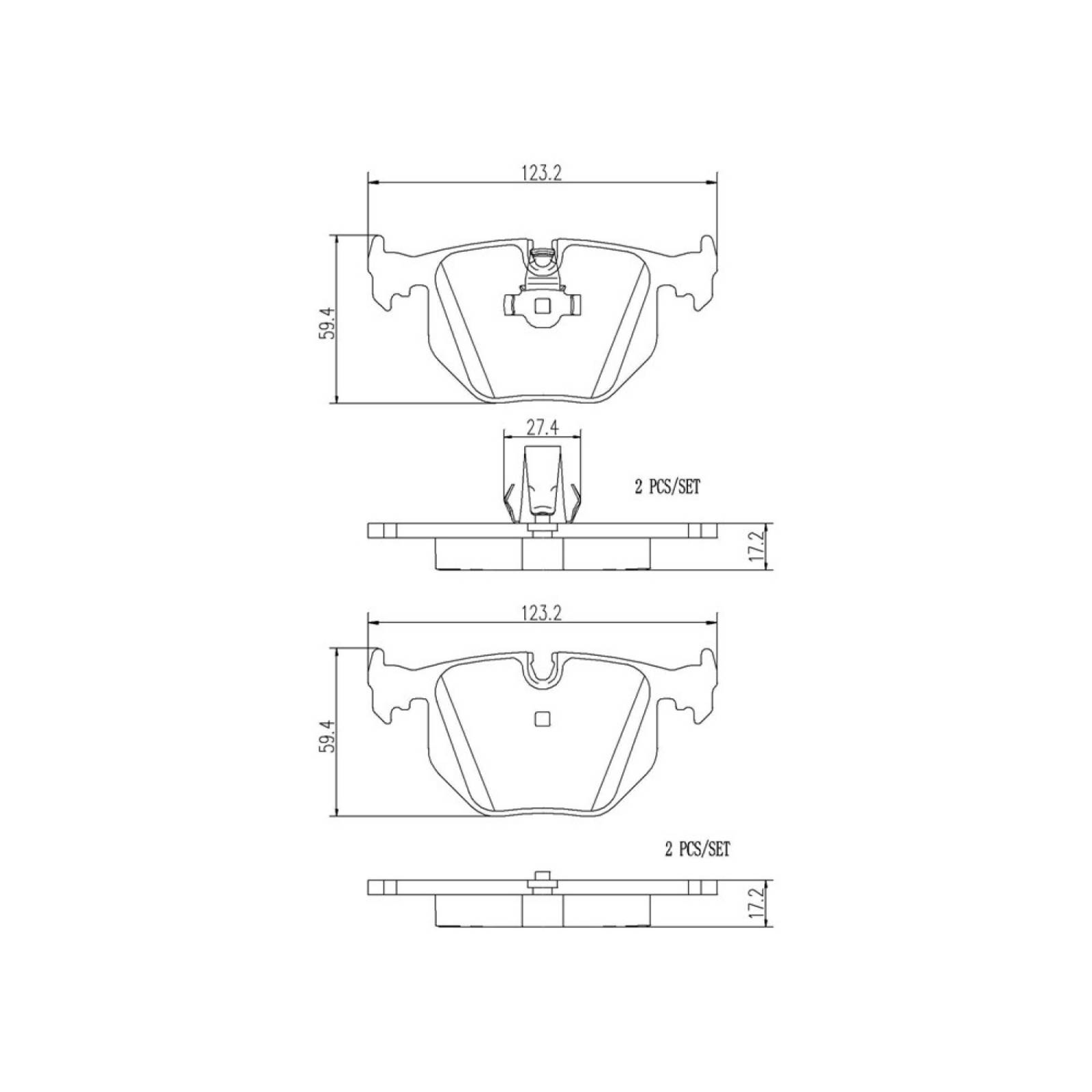 Balatas Traseras Cerámica Bmw M5 8cil 2000