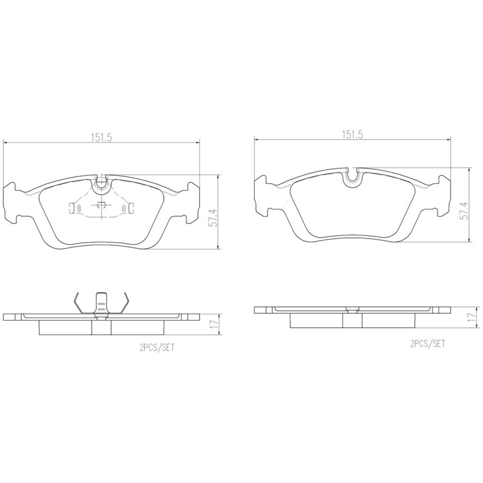 Balatas Delanteras Cerámica Bmw 328i 6cil 1996-1997