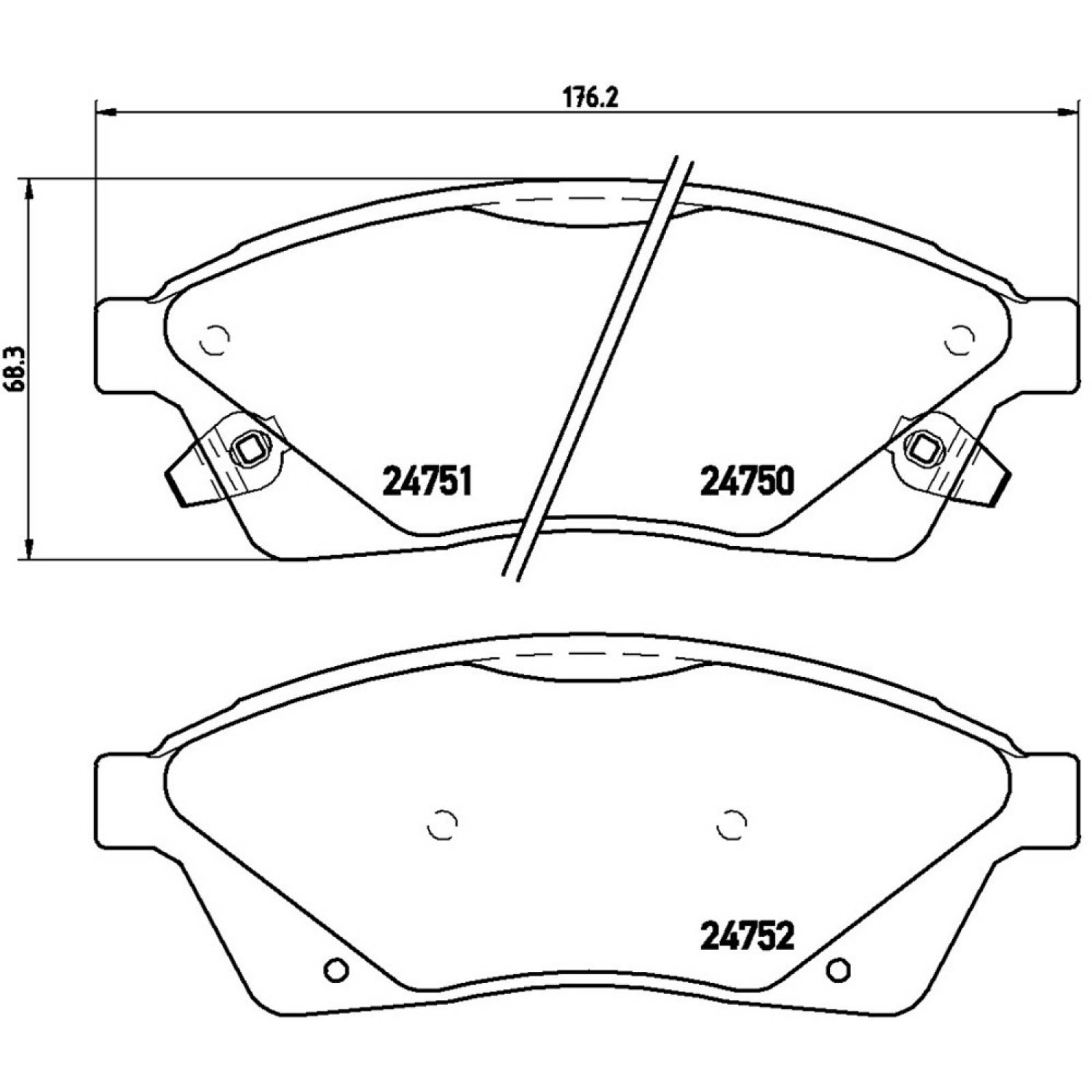 Balatas Delanteras Cadillac Srx 6cil 2015-2016
