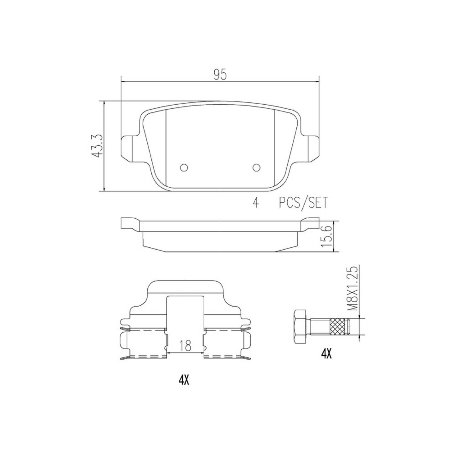 Balatas Traseras Cerámica Focus 5cil 2010-2011