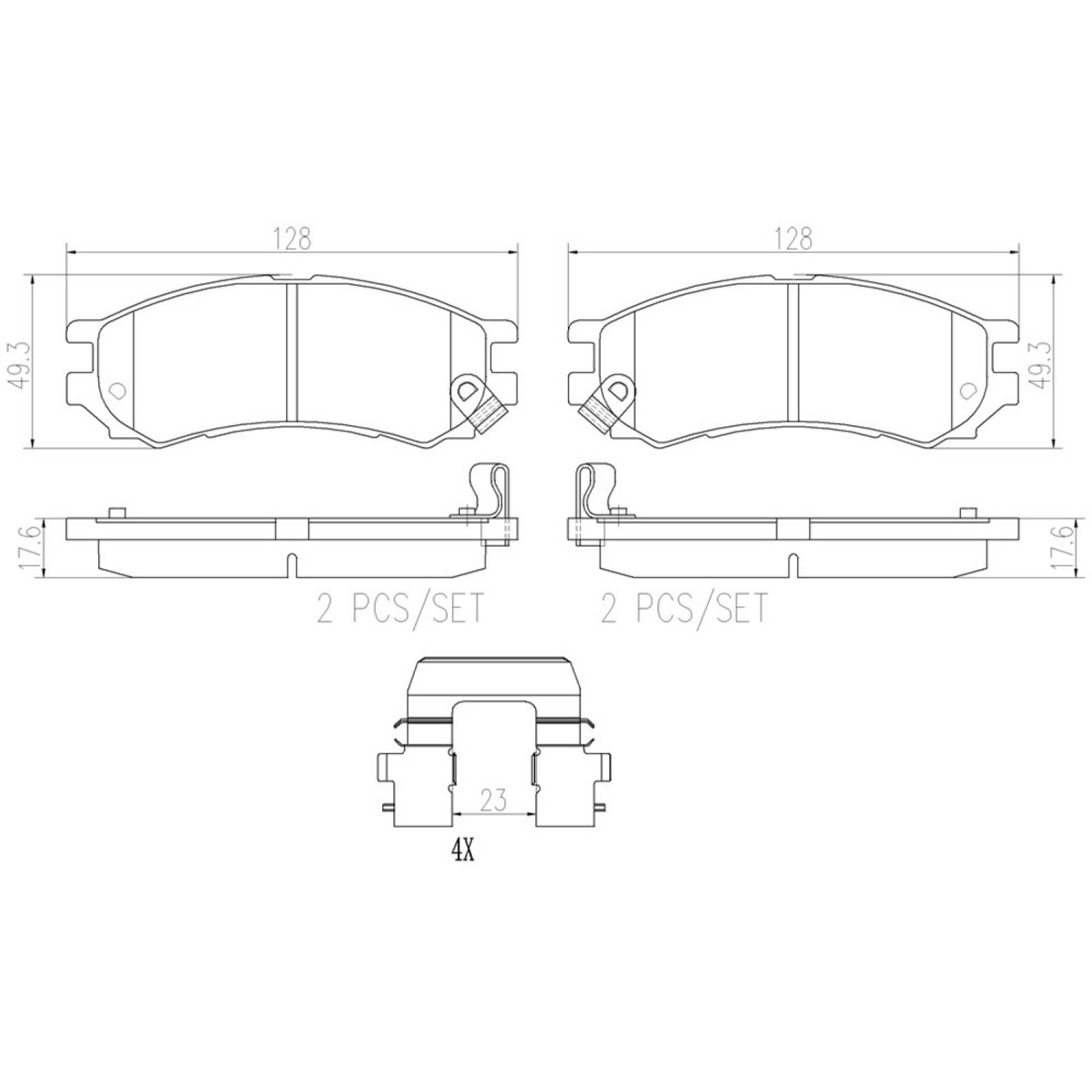 Balatas Delanteras Cerámica Saturn Sw1 4cil 1997 1998 1999