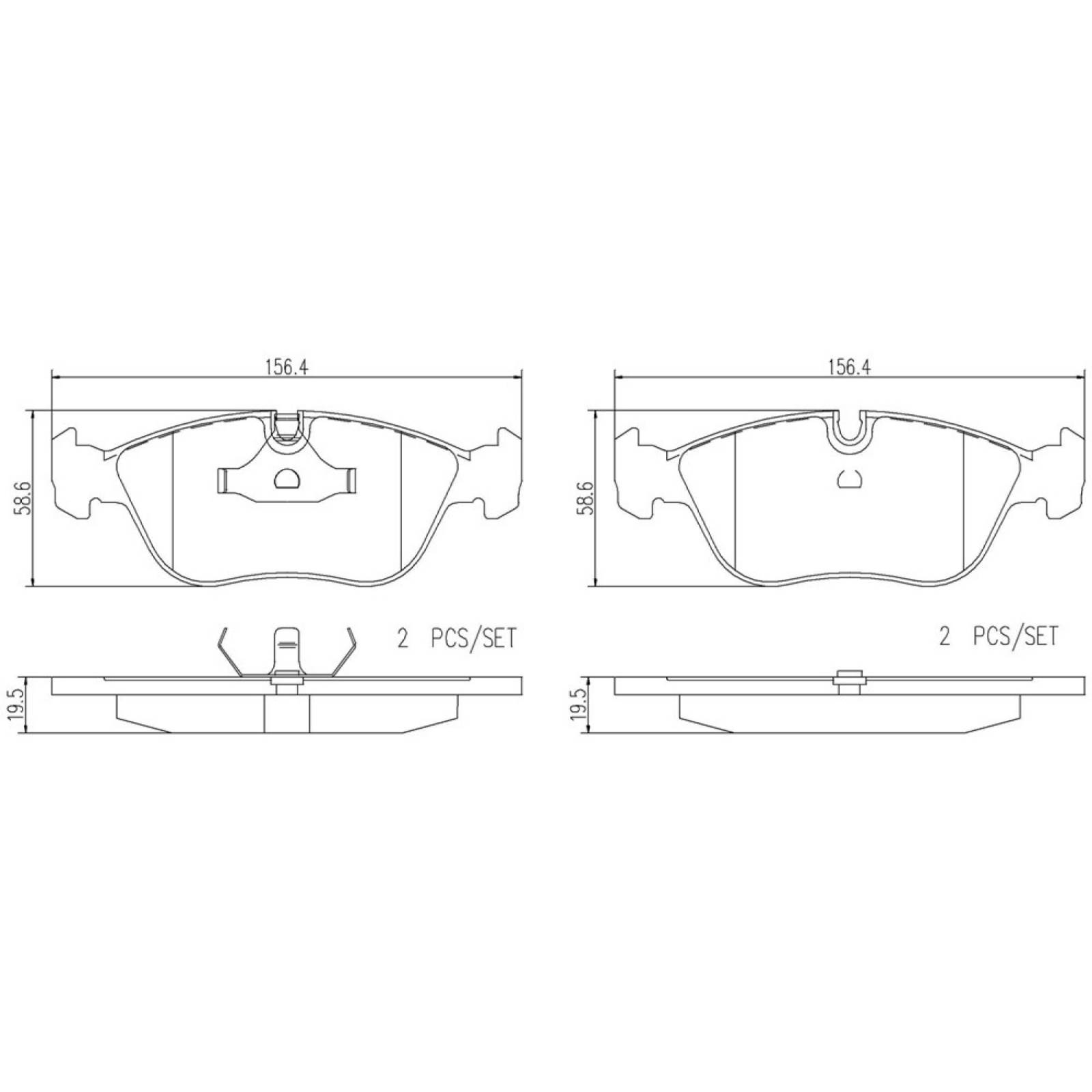 Balatas Delanteras Cerámica Volvo V70 5cil 1999-2000