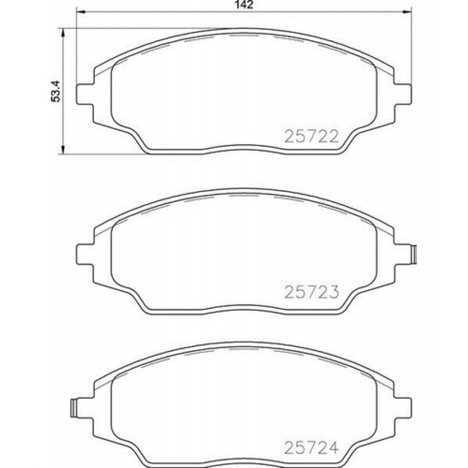 Balatas Delanteras Sonic 4cil 2012 2013 2014 2015 2016