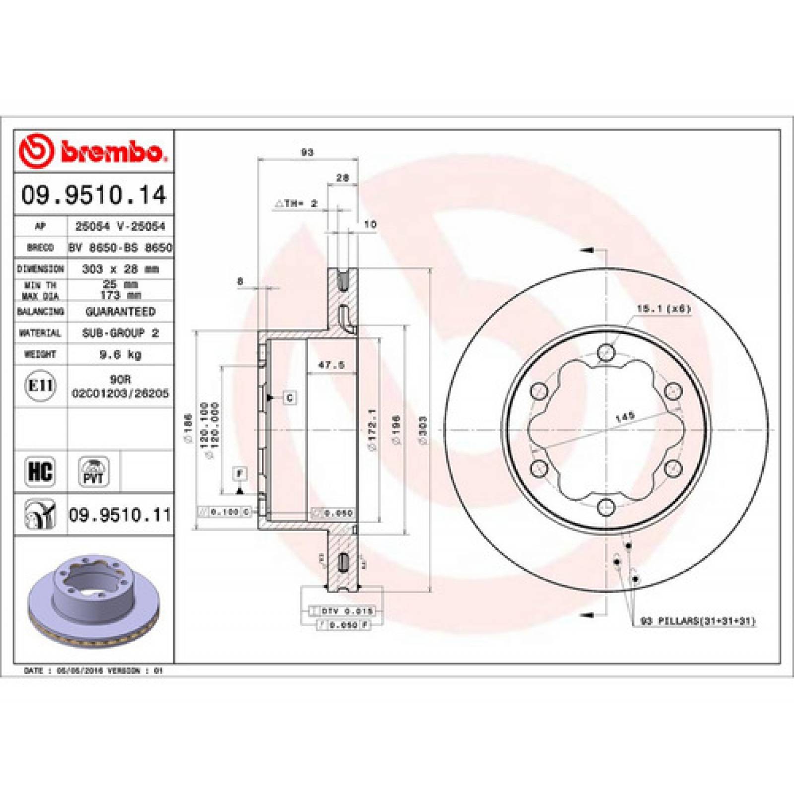 Disco Trasero Crafter Van 5cil 2008 2009 2010 2011