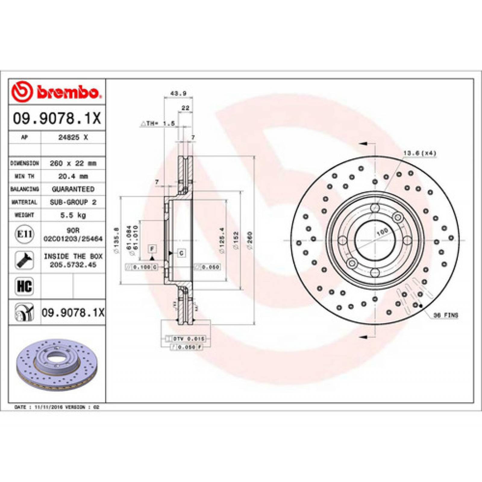 2 Discos Delanteros Versa 4cil 2012 2013 2014 2015 2016
