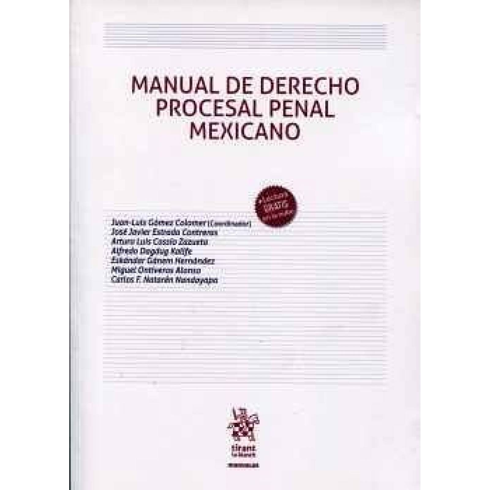 Manual de Derecho procesal penal mexicano