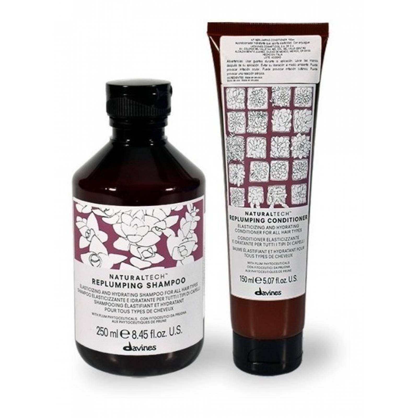 Kit Shampoo+acondicionador Natural Tech Replumping Davines