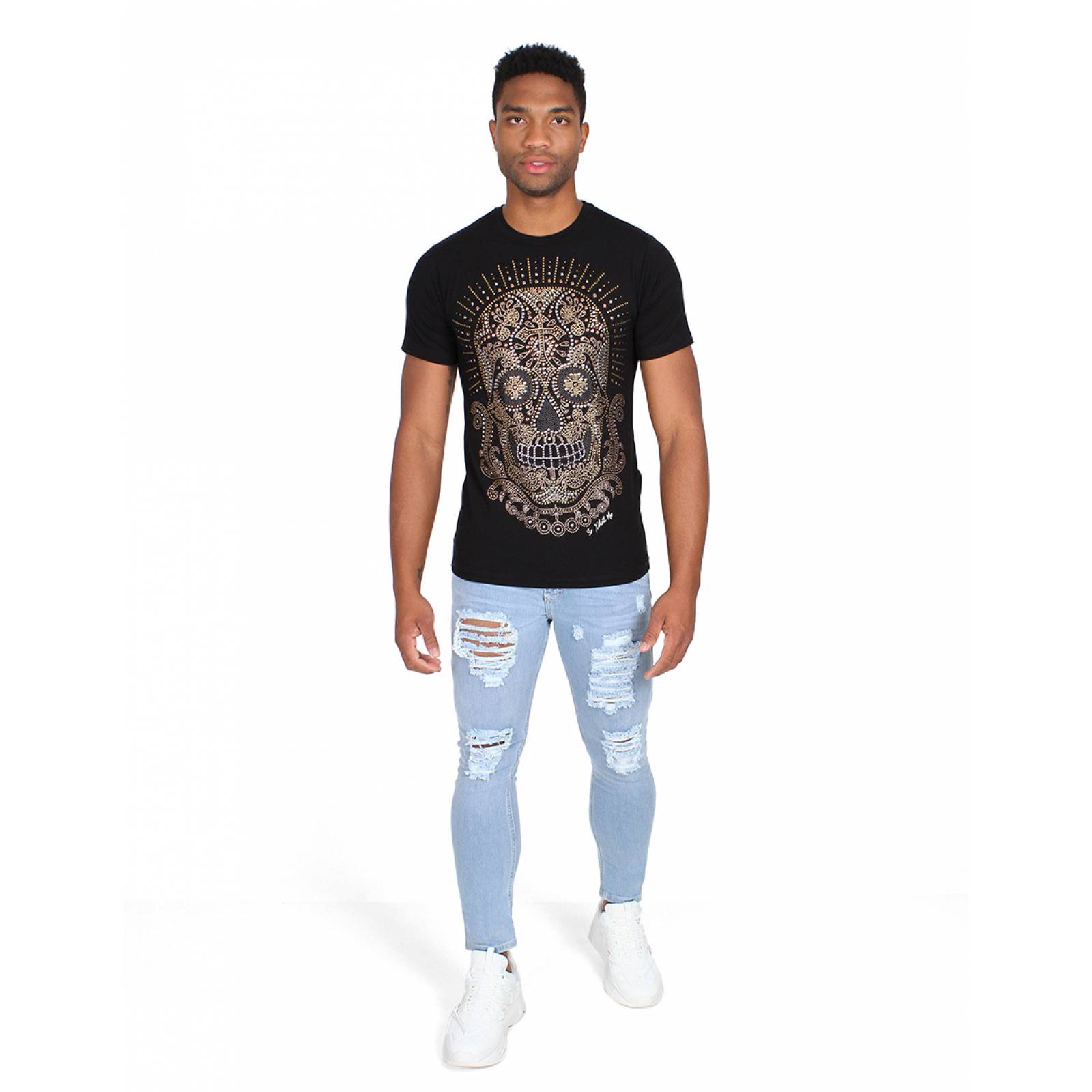 Playera Calavera en Estoperol, Sr. Xólotl Mx para Caballero.