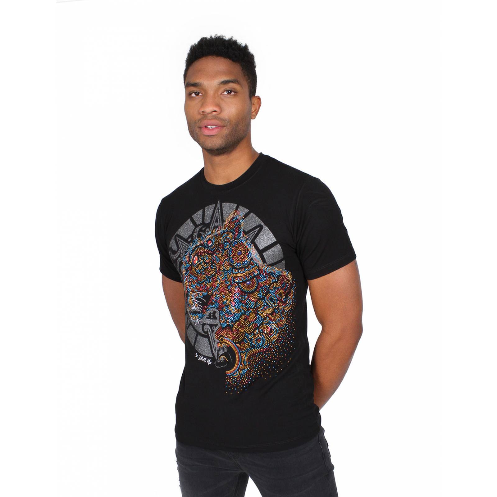 Playera Chak Balam Jaguar en Estoperol y Estampado, Sr. Xólotl Mx para Caballero.