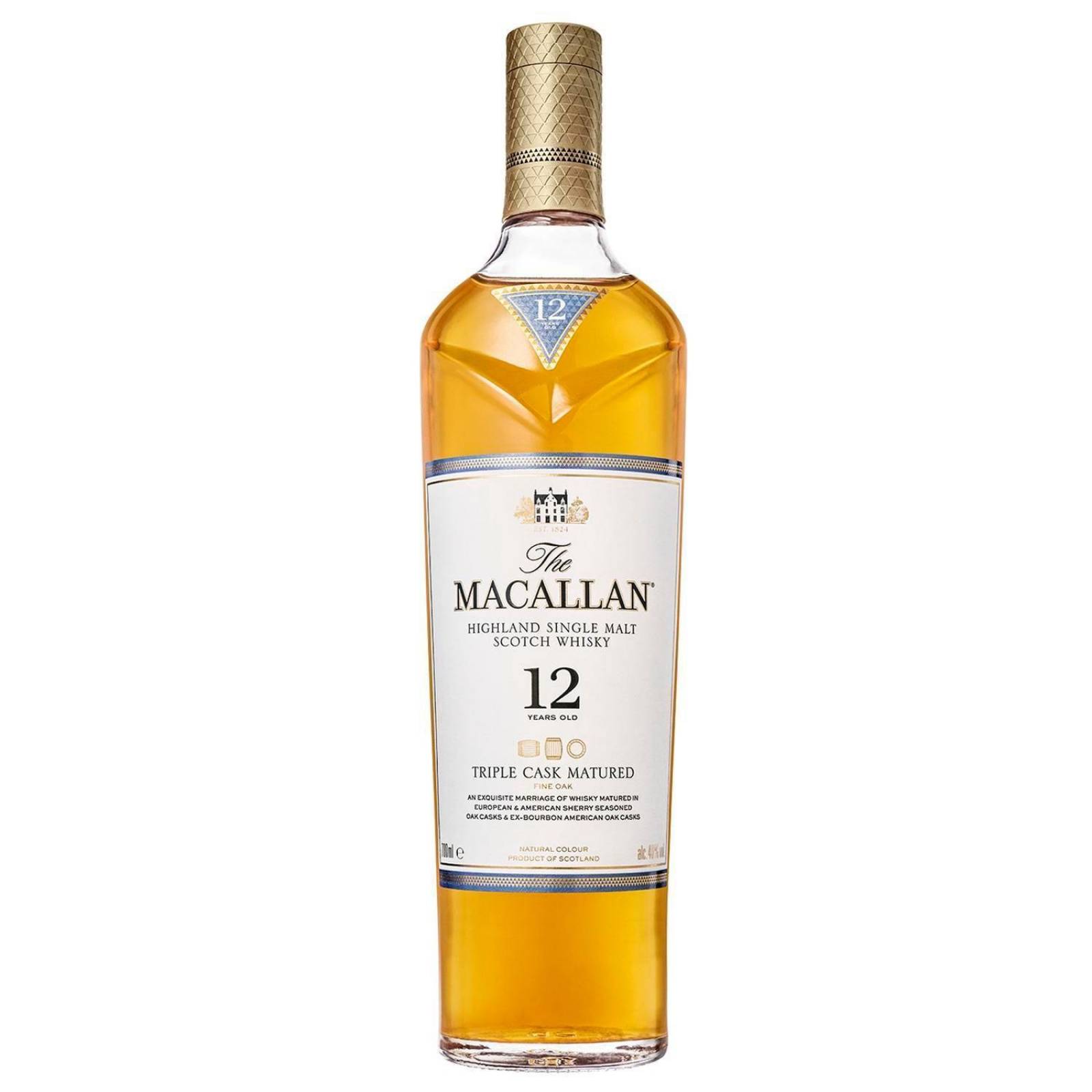 Paquete de 3 Whisky The Macallan Single Malt 12 Años Triple Cask 350 ml 